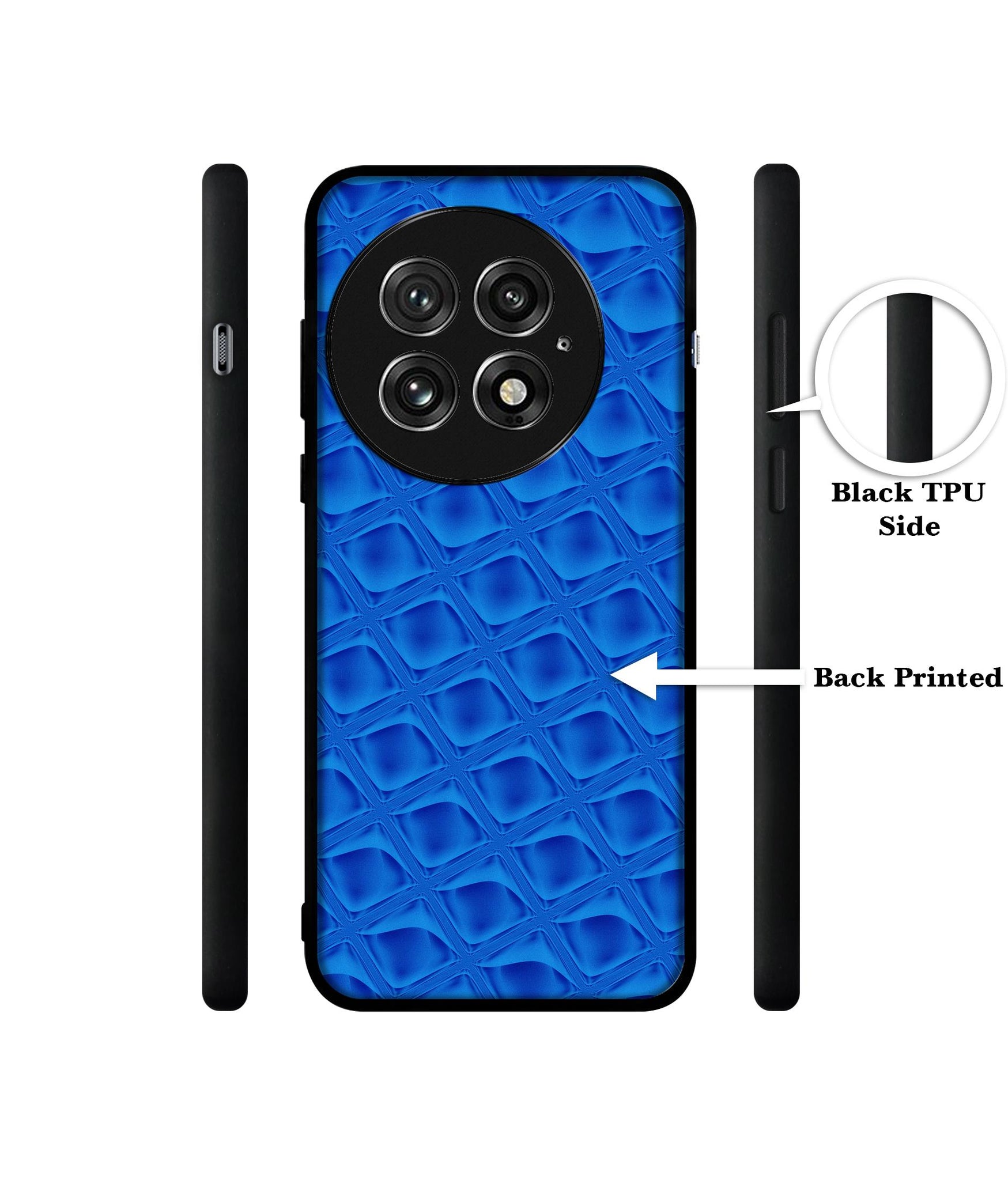 Blue Diamond Design Designer 2D Printed Back Case Cover for OnePlus 13 5G