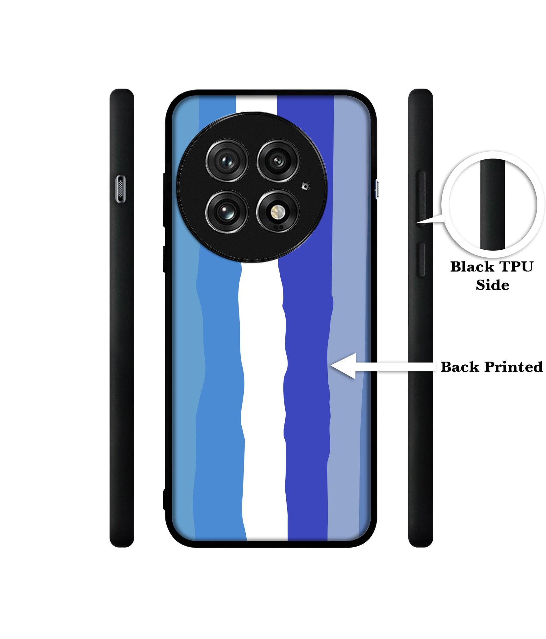 Blue Stripes Rainbow Design Designer 2D Printed Back Case Cover for OnePlus 13 5G