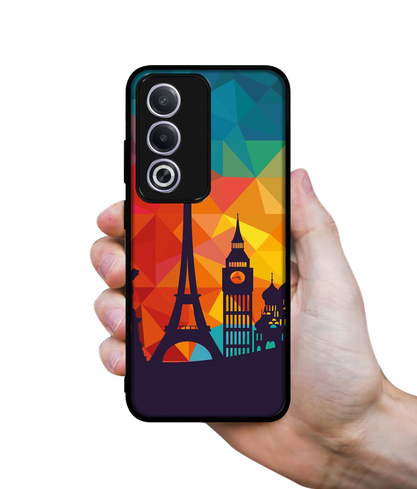 Colored Paris Design Designer 2D Printed Back Case Cover for Oppo A3 Pro 5G / K12x 5G