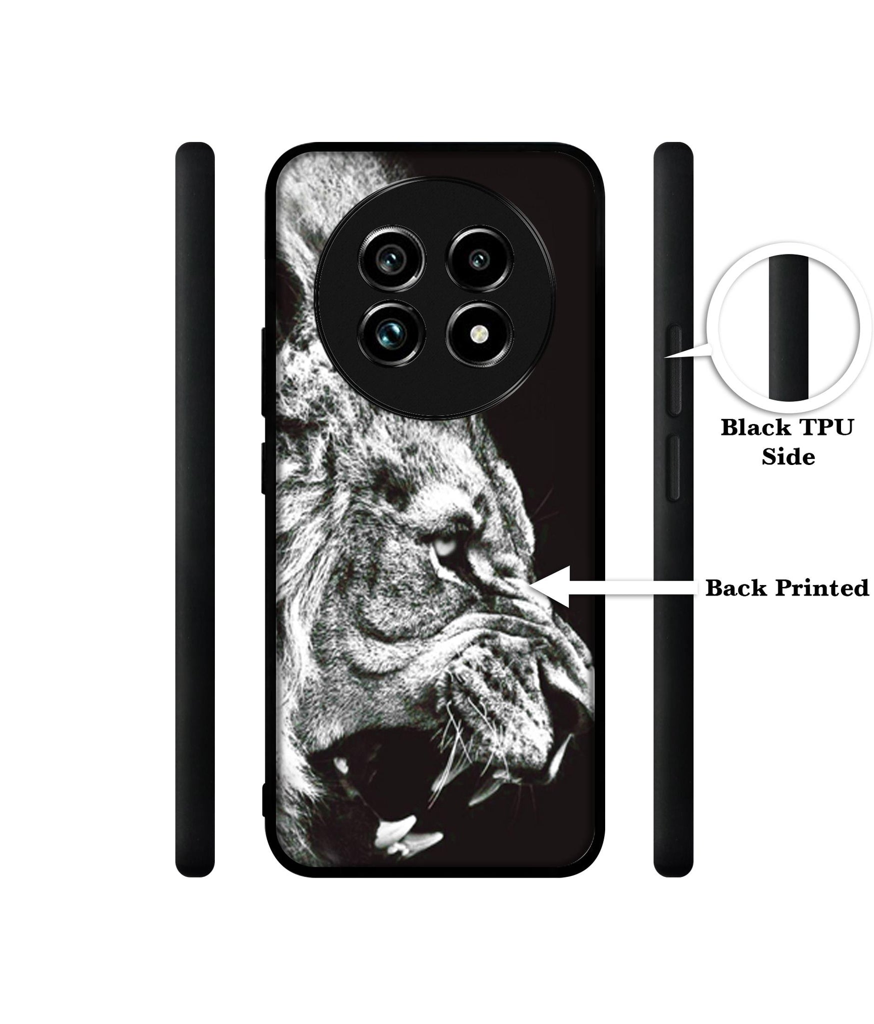 Angry Lion Design Designer 2D Printed Back Case Cover for Realme 13 Plus 5G / P1 Speed 5G