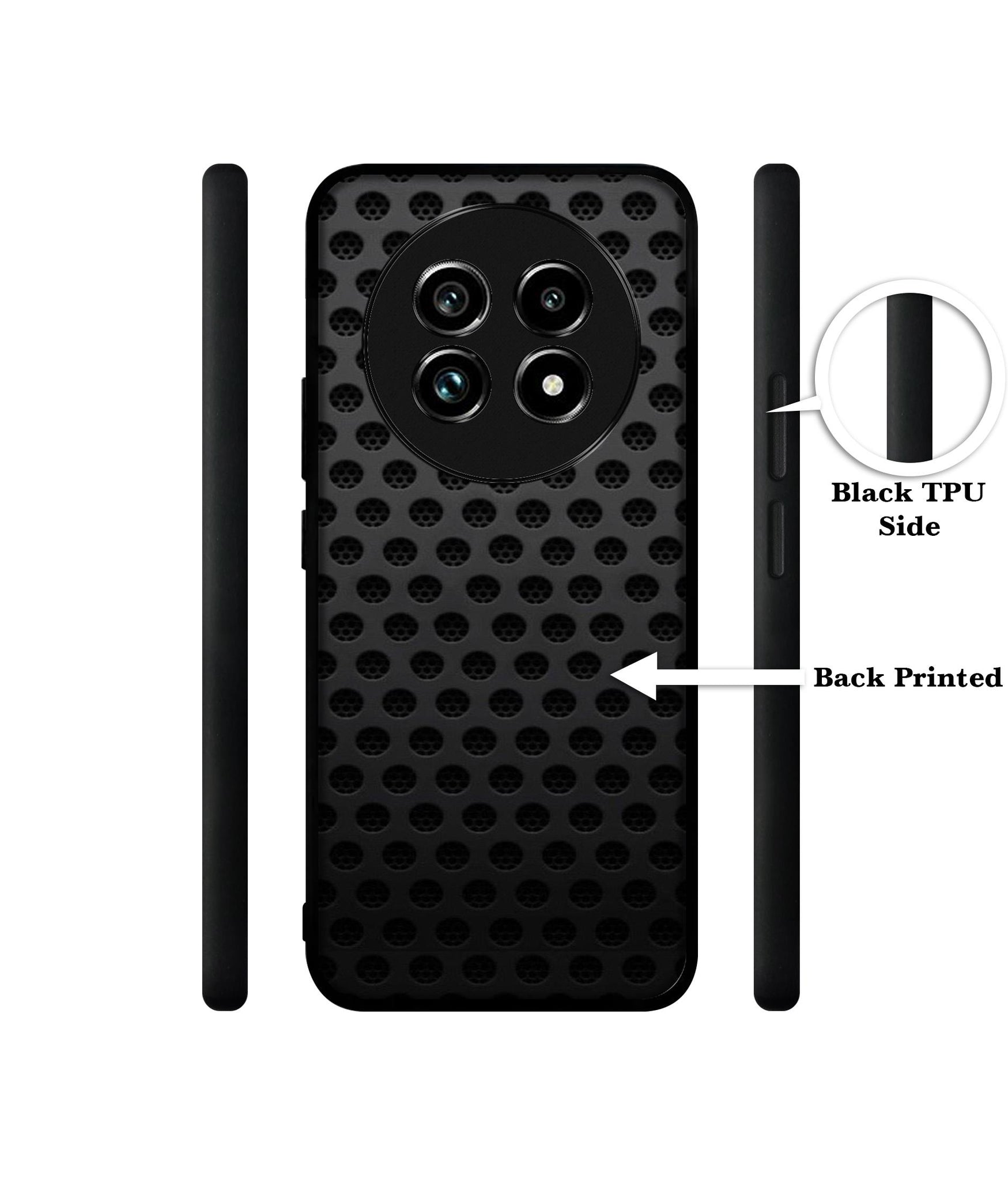 Black Circle Design Designer 2D Printed Back Case Cover for Realme 13 Plus 5G / P1 Speed 5G