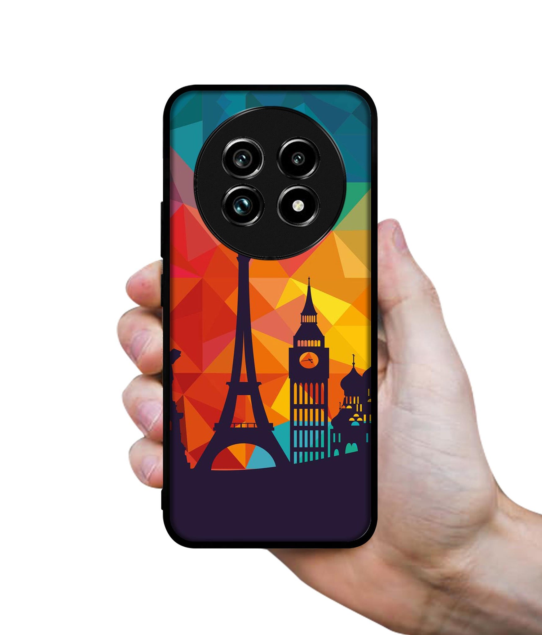 Colored Paris Design Designer 2D Printed Back Case Cover for Realme 13 Plus 5G / P1 Speed 5G