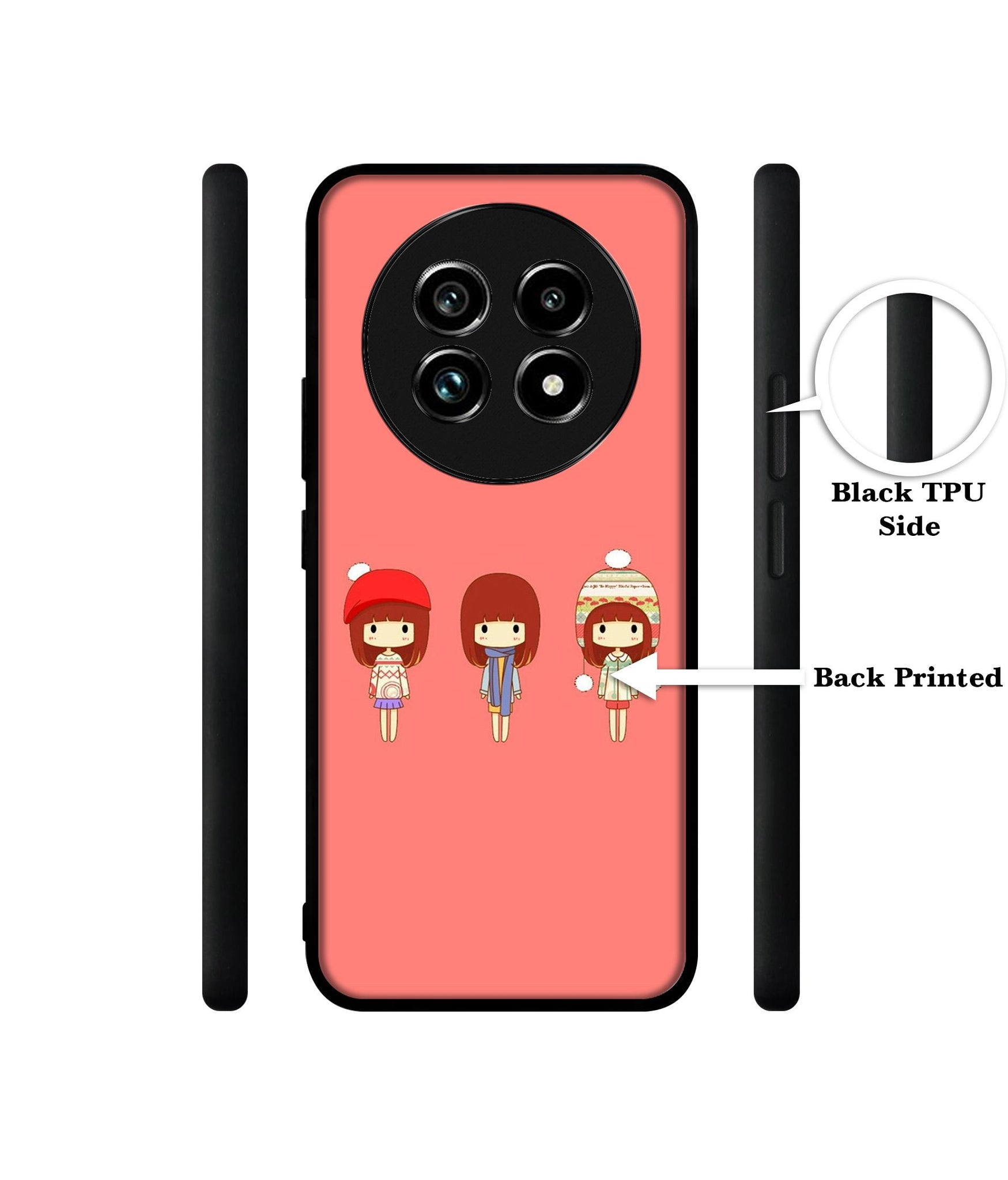 Cute Girls Design Designer 2D Printed Back Case Cover for Realme 13 Plus 5G / P1 Speed 5G
