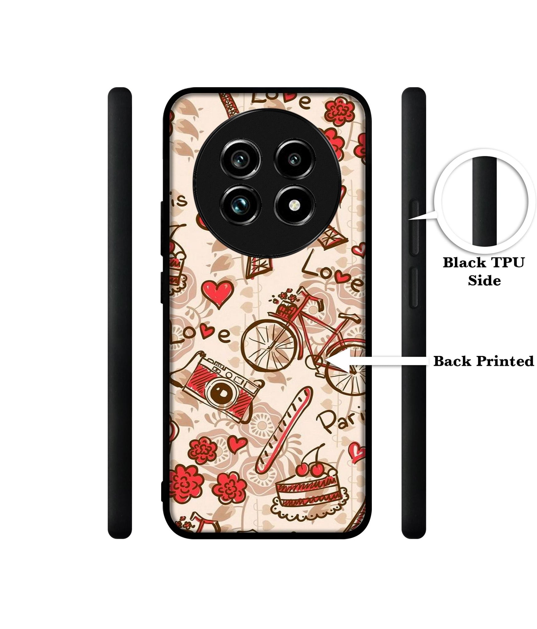 Vintage Paris Design Designer 2D Printed Back Case Cover for Realme 13 Plus 5G / P1 Speed 5G