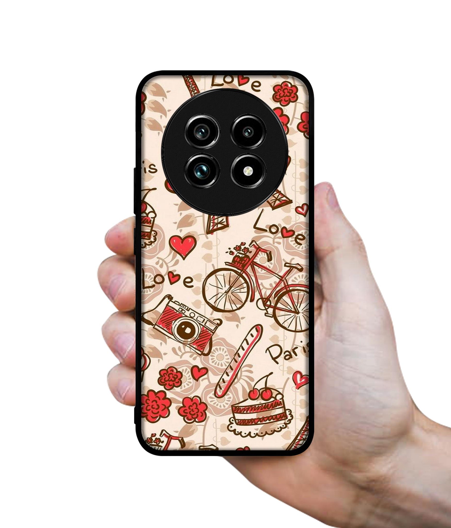 Vintage Paris Design Designer 2D Printed Back Case Cover for Realme 13 Plus 5G / P1 Speed 5G