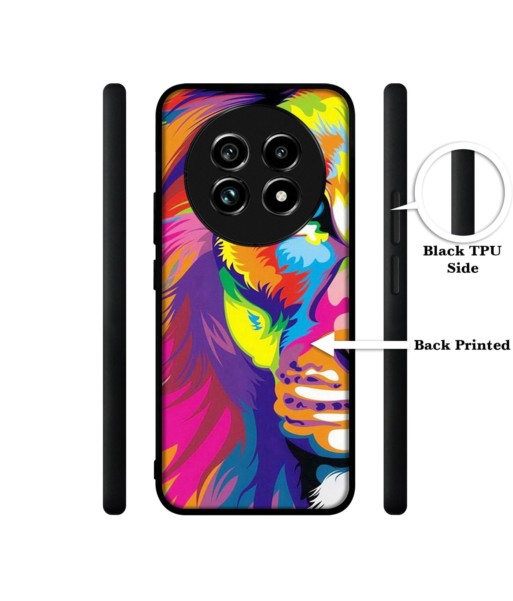 Lion Design Designer 2D Printed Back Case Cover for Realme 13 Plus 5G / P1 Speed 5G
