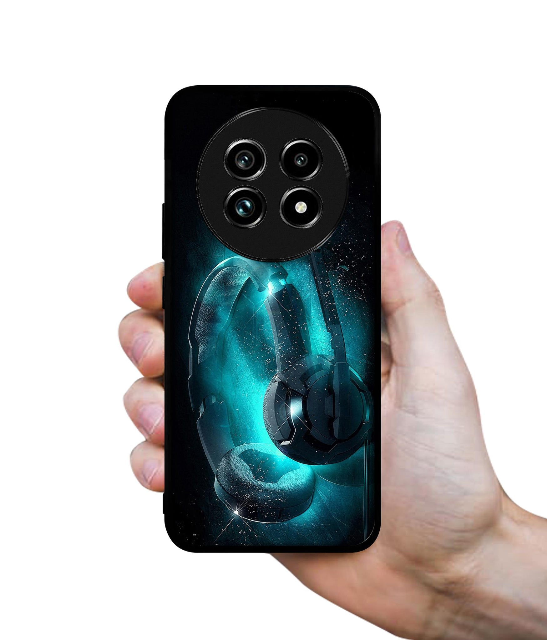 Cool Headphone Design Designer 2D Printed Back Case Cover for Realme 13 Plus 5G / P1 Speed 5G