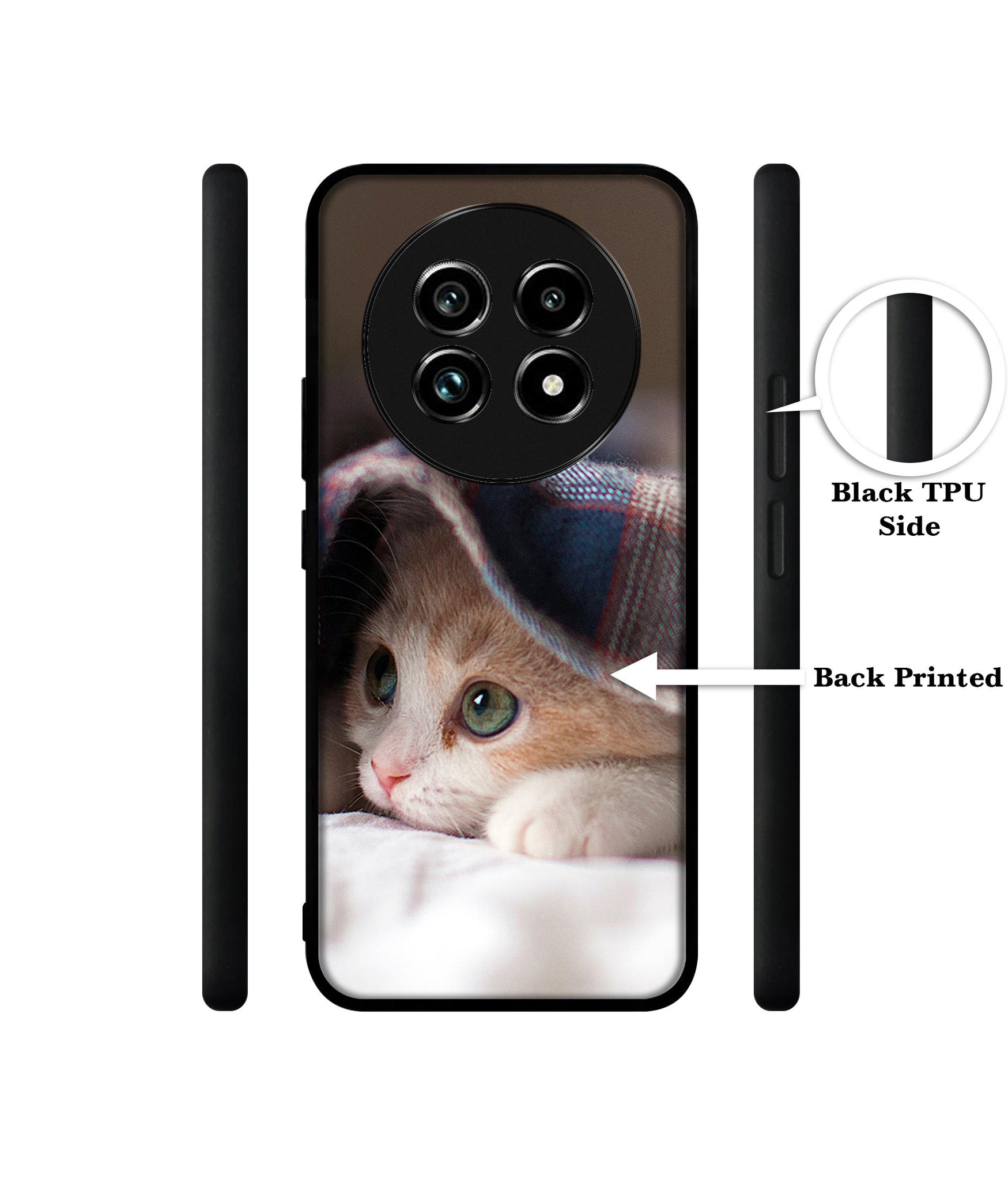 Sleepy Kitten Design Designer 2D Printed Back Case Cover for Realme 13 Plus 5G / P1 Speed 5G