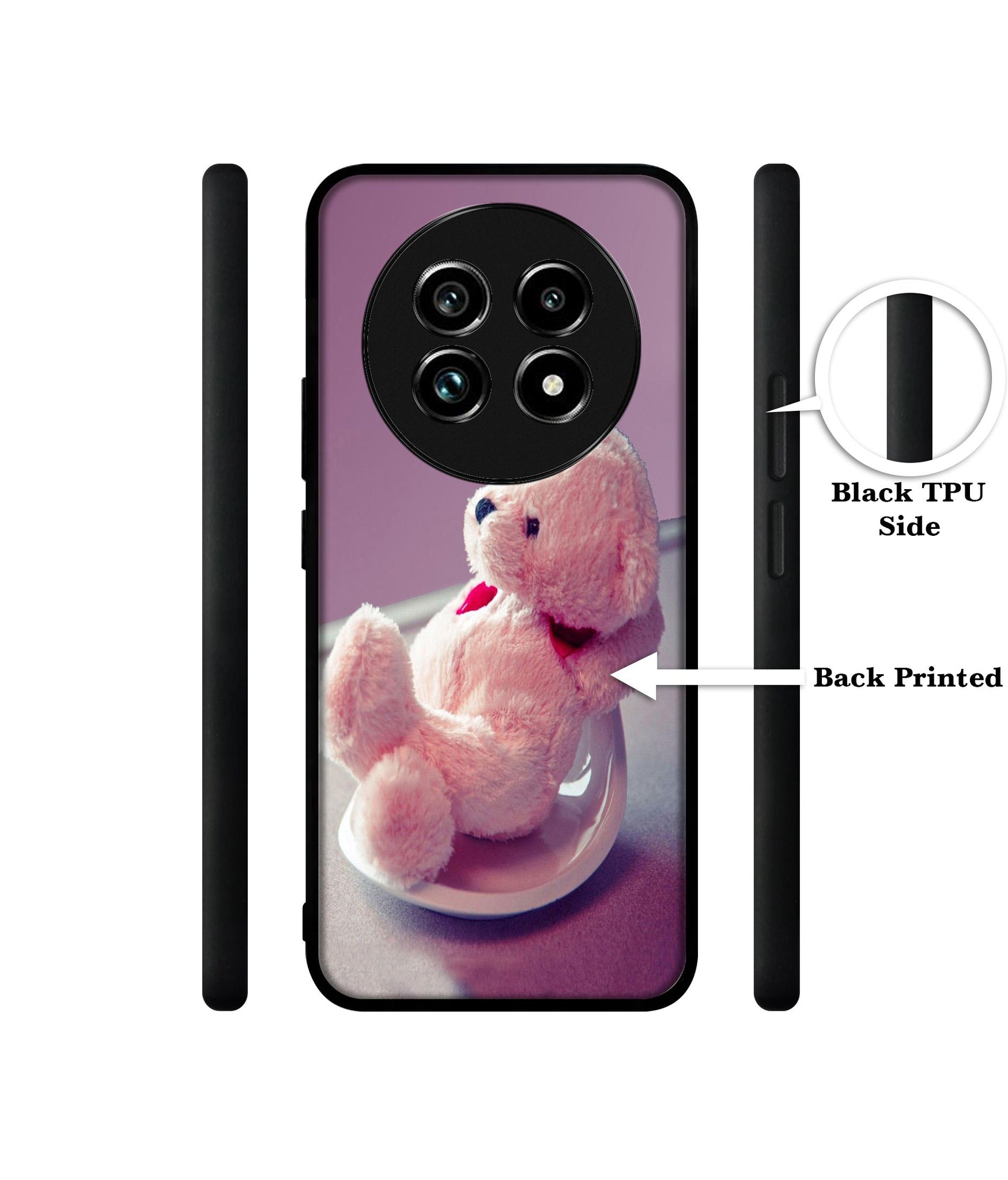 Cute Teddy Bear Design Designer 2D Printed Back Case Cover for Realme 13 Plus 5G / P1 Speed 5G
