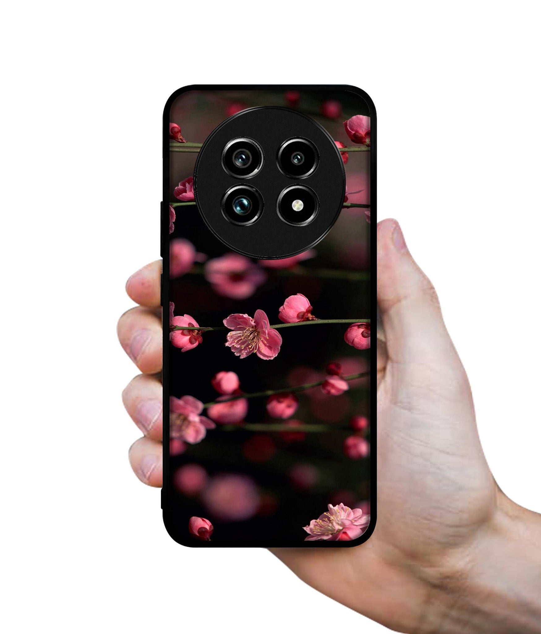 Pink Flowers Design Designer 2D Printed Back Case Cover for Realme 13 Plus 5G / P1 Speed 5G