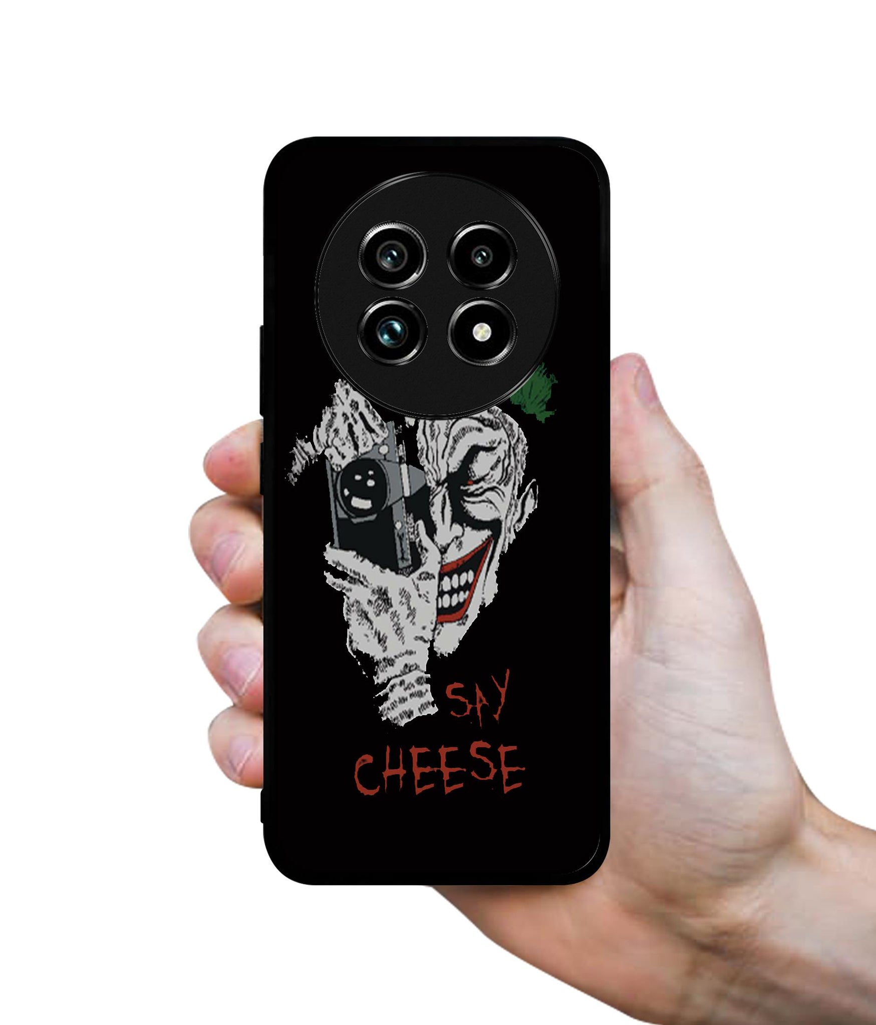Joker Say Cheese Design Designer 2D Printed Back Case Cover for Realme 13 Plus 5G / P1 Speed 5G