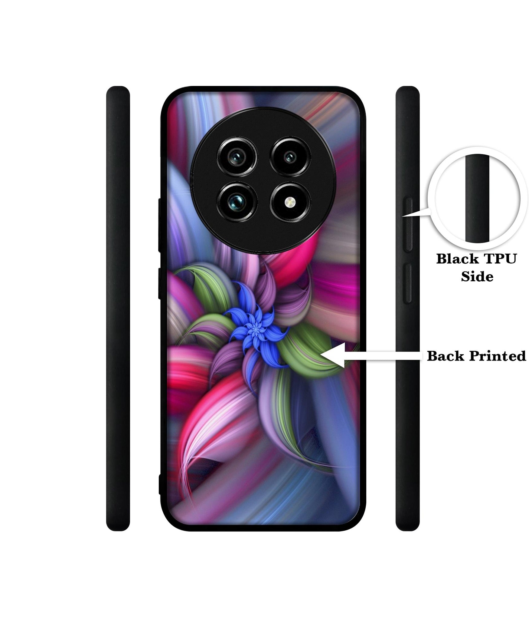 Colorful Flower Design Designer 2D Printed Back Case Cover for Realme 13 Plus 5G / P1 Speed 5G