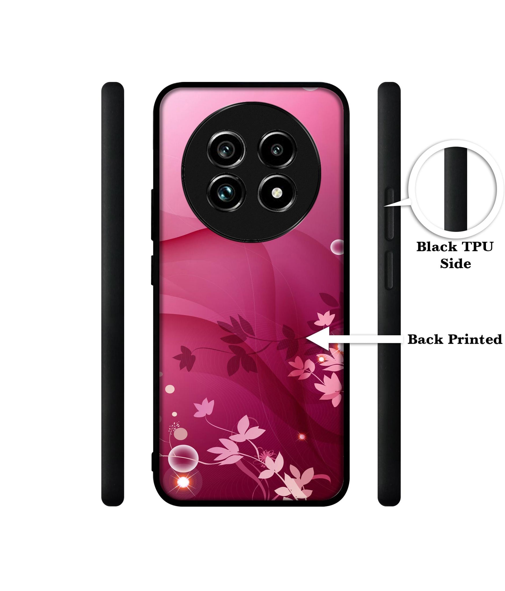 Pink Abstract Design Designer 2D Printed Back Case Cover for Realme 13 Plus 5G / P1 Speed 5G