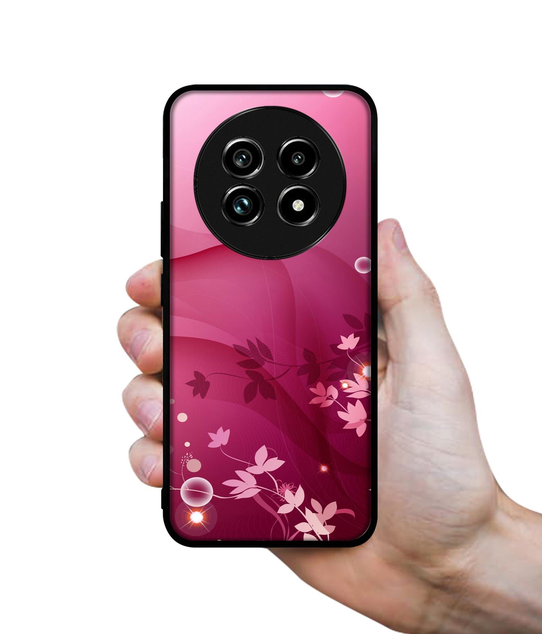 Pink Abstract Design Designer 2D Printed Back Case Cover for Realme 13 Plus 5G / P1 Speed 5G