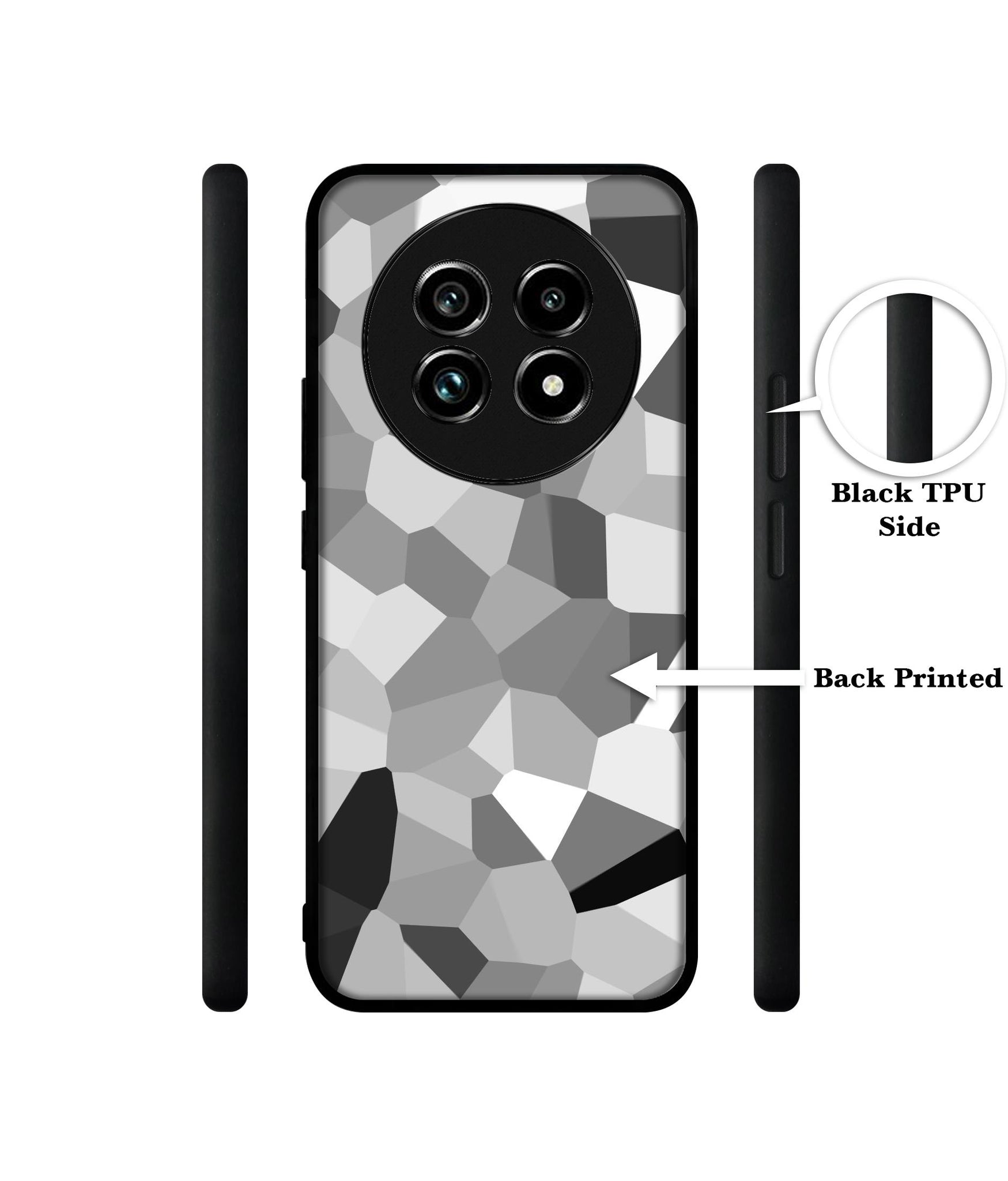 Black & White Mathematical Shape Design Designer 2D Printed Back Case Cover for Realme 13 Plus 5G / P1 Speed 5G