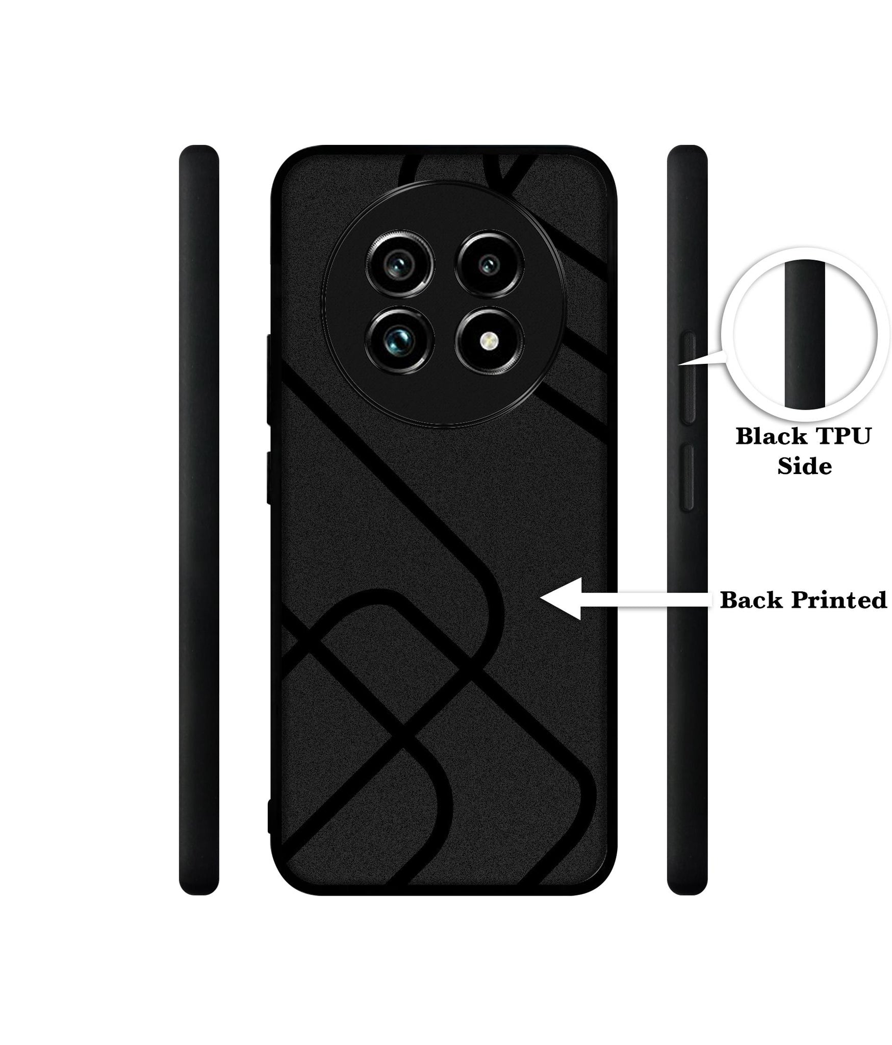 Zig-Zag Black Line Design Designer 2D Printed Back Case Cover for Realme 13 Plus 5G / P1 Speed 5G