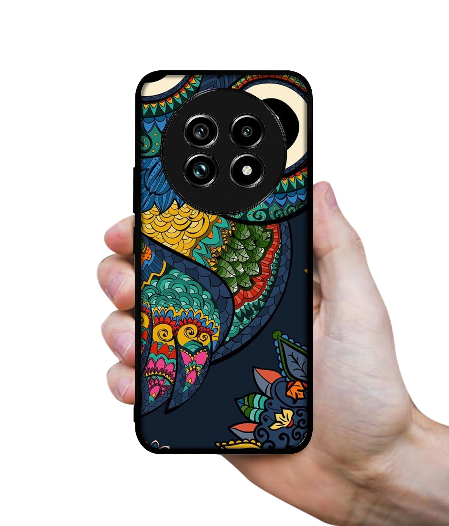 Owl Illustration Design Designer 2D Printed Back Case Cover for Realme 13 Plus 5G / P1 Speed 5G