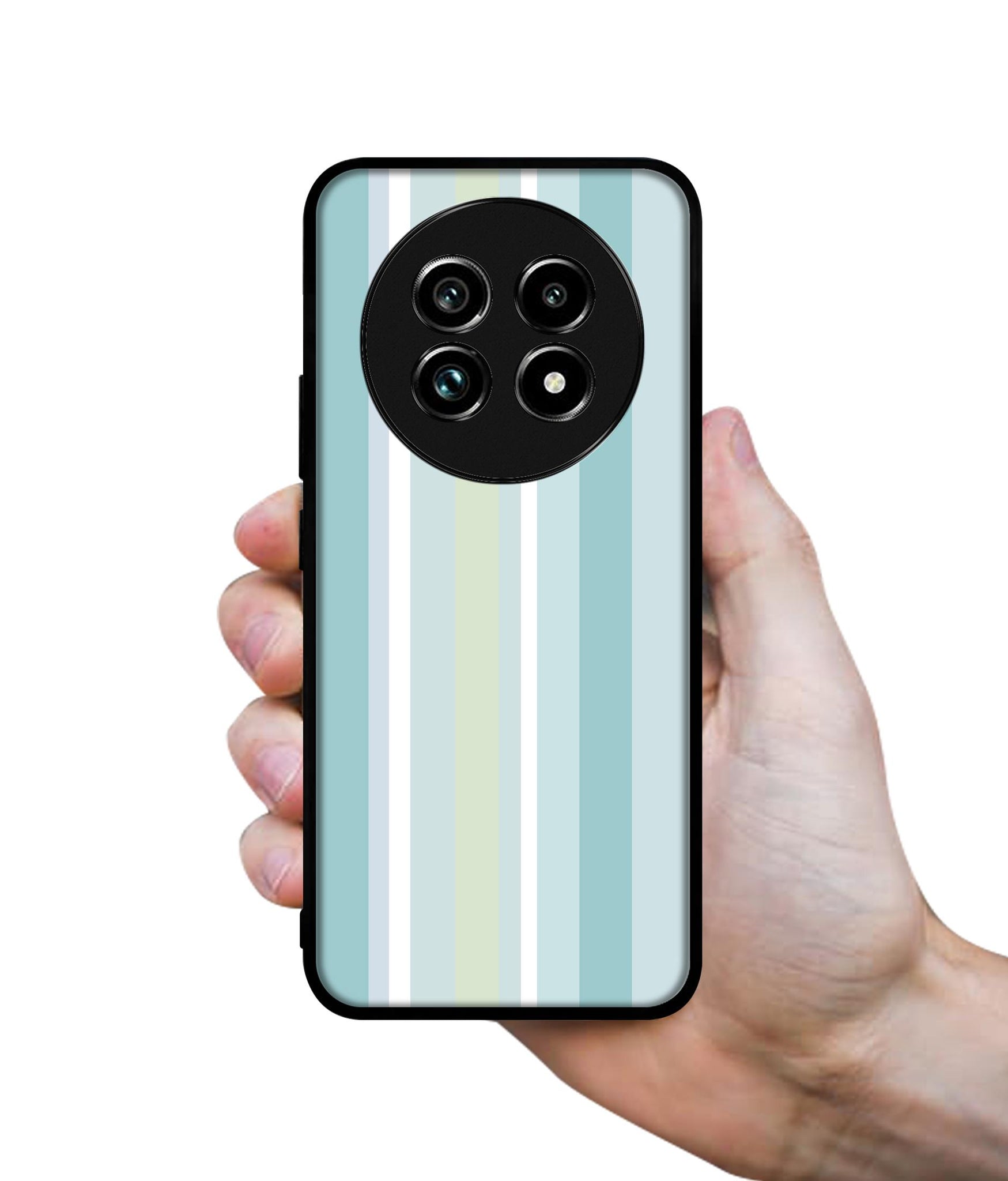 Light Green Stripes Design Designer 2D Printed Back Case Cover for Realme 13 Plus 5G / P1 Speed 5G