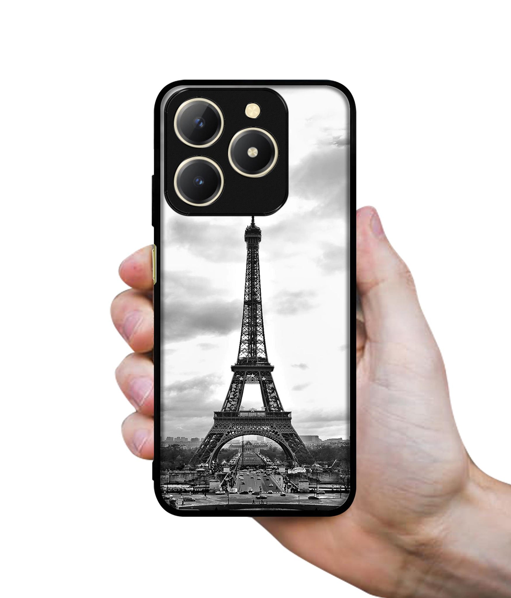 Eiffel Tower Design Designer 2D Printed Back Case Cover for Realme C61 4G