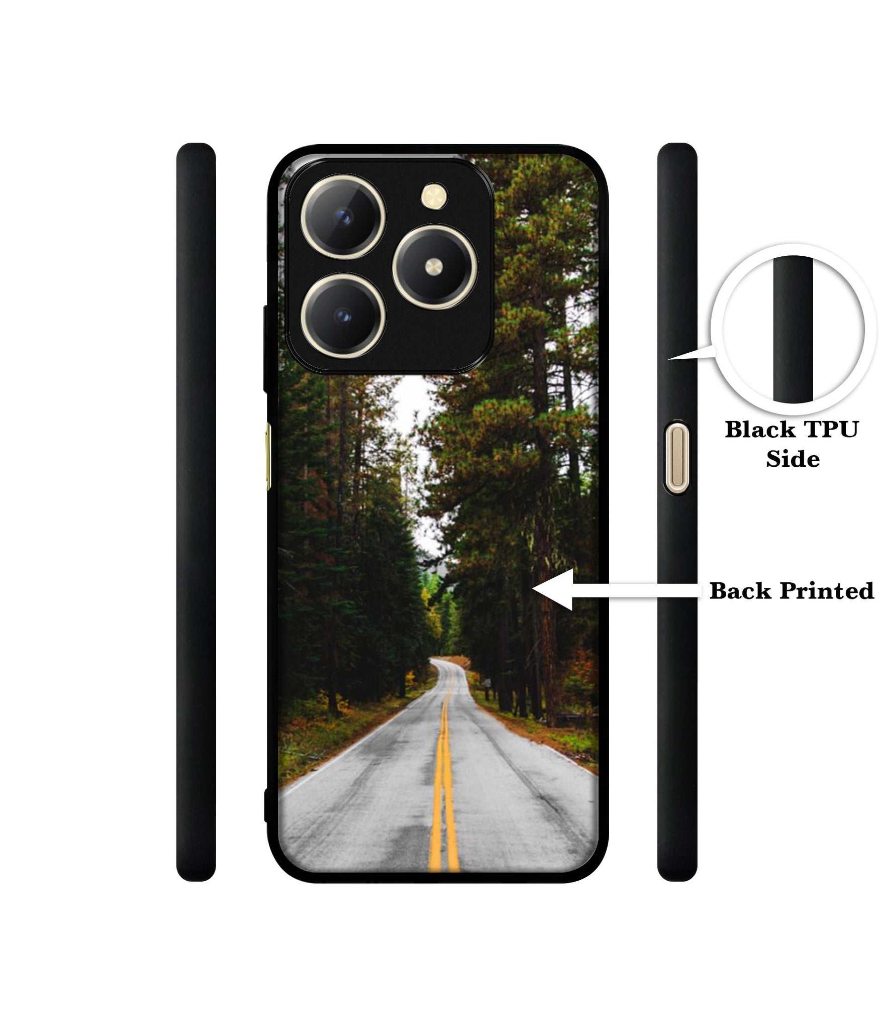 Road Photo Design Designer 2D Printed Back Case Cover for Realme C61 4G