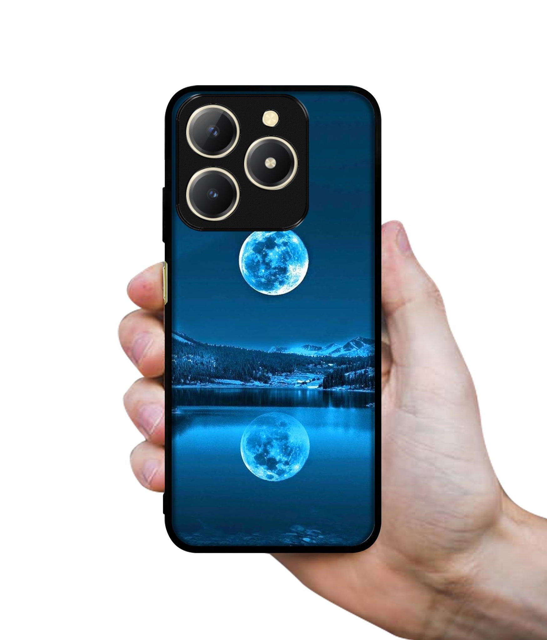 Awesome Moon Design Designer 2D Printed Back Case Cover for Realme C61 4G