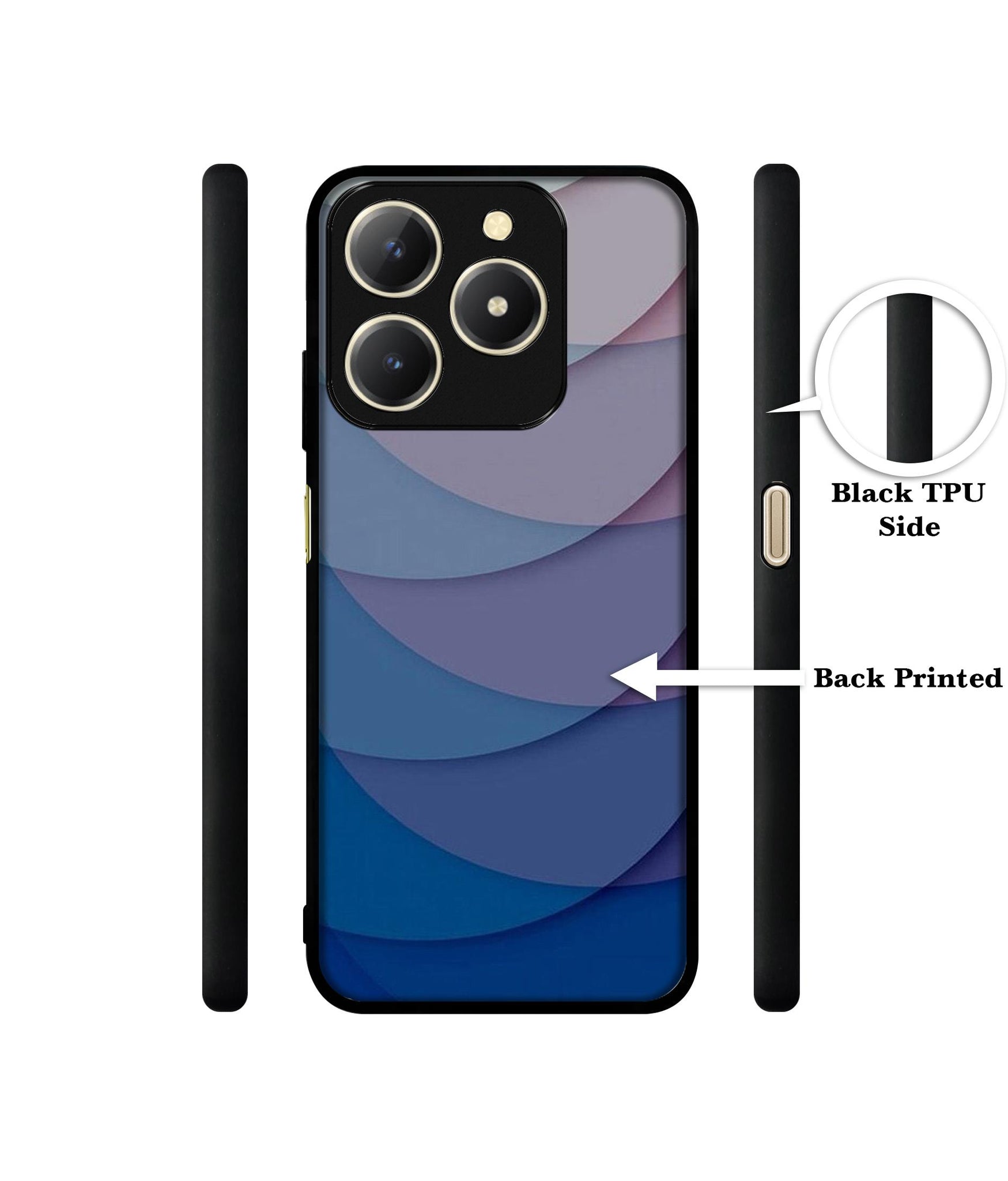 Waves Pattern Print Design Designer 2D Printed Back Case Cover for Realme C61 4G