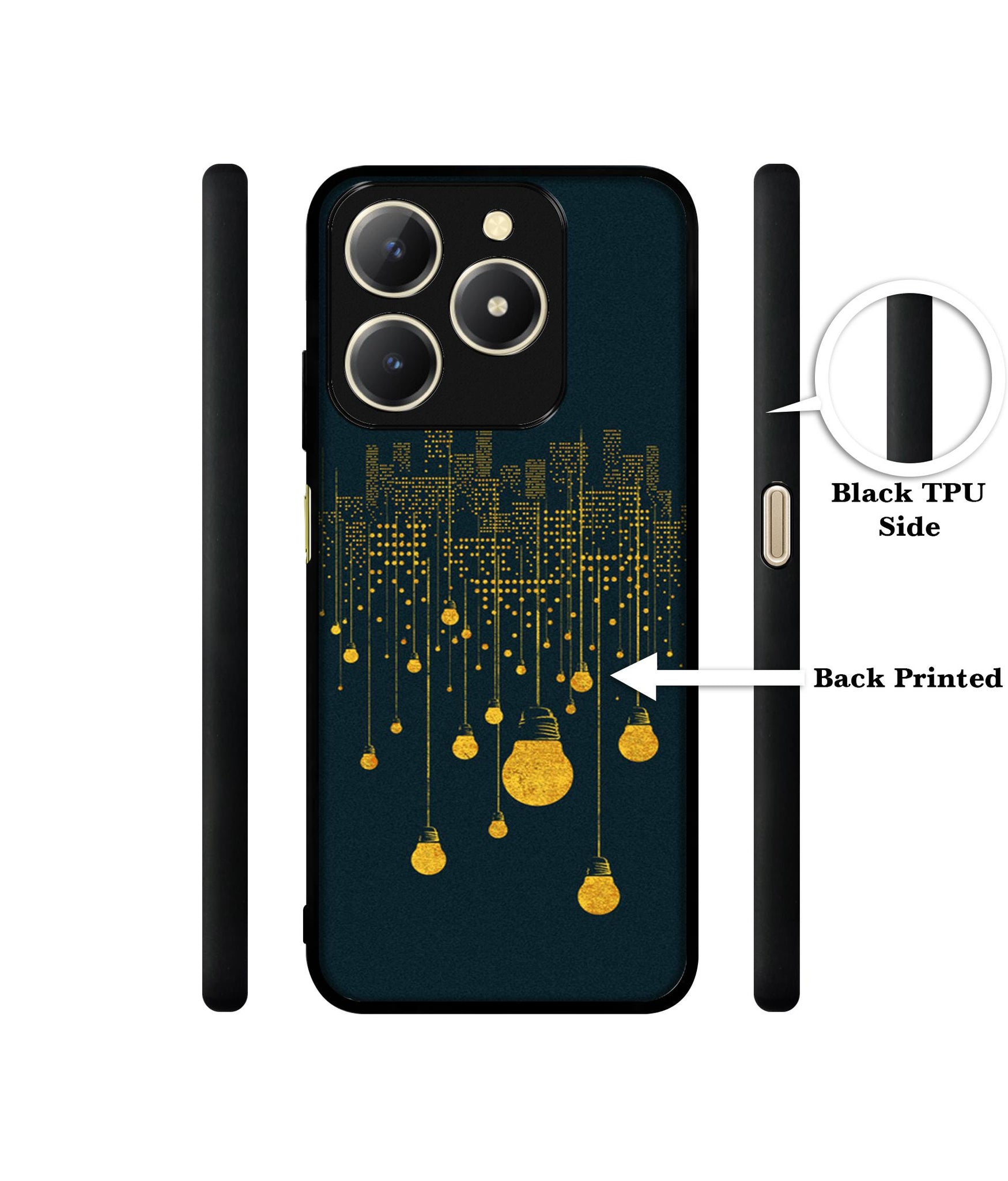 City Light Pattern Design Designer 2D Printed Back Case Cover for Realme C61 4G