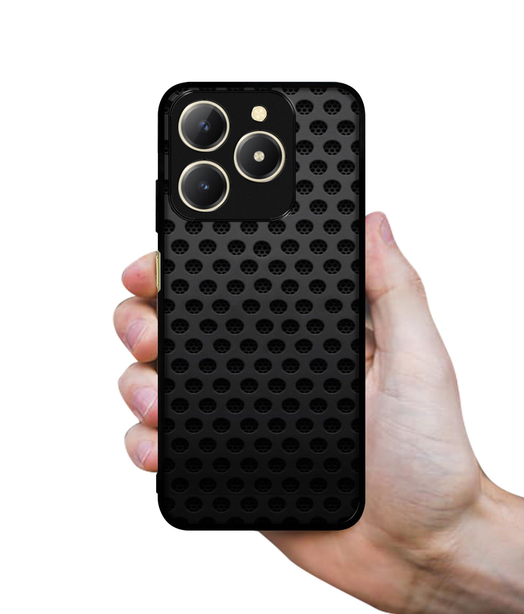 Black Circle Design Designer 2D Printed Back Case Cover for Realme C61 4G