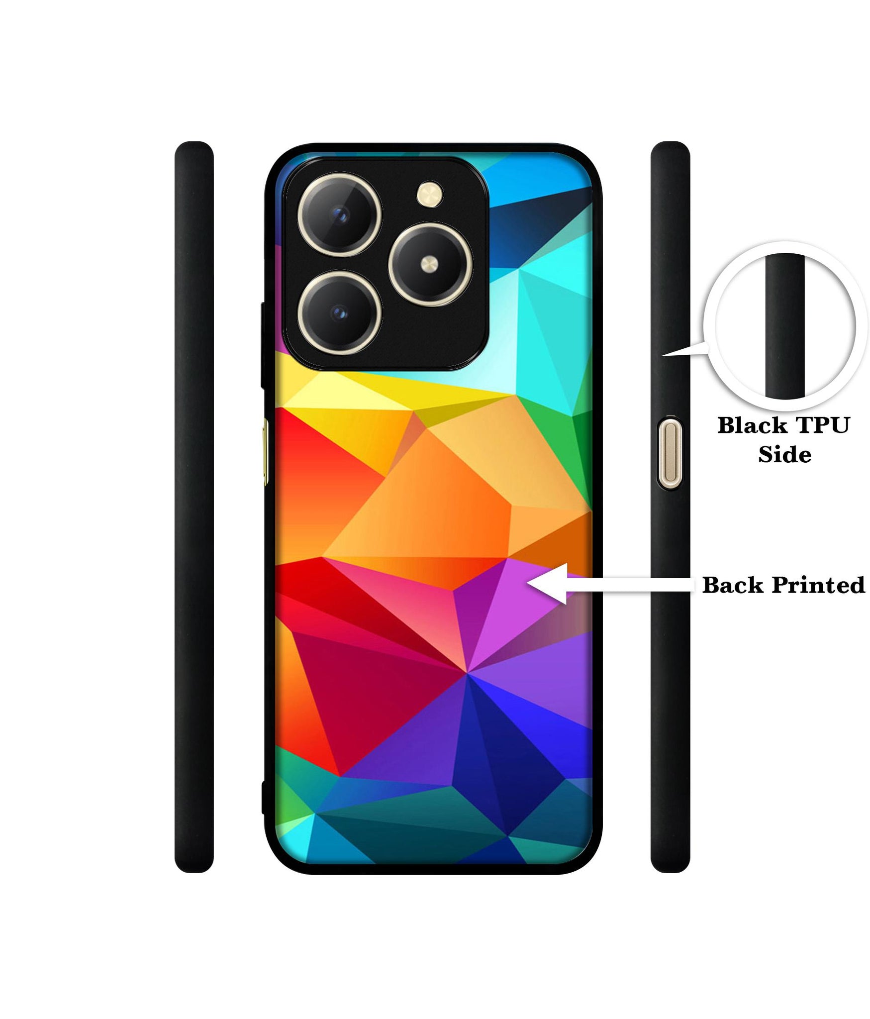 Colorful Pattern Design Designer 2D Printed Back Case Cover for Realme C61 4G