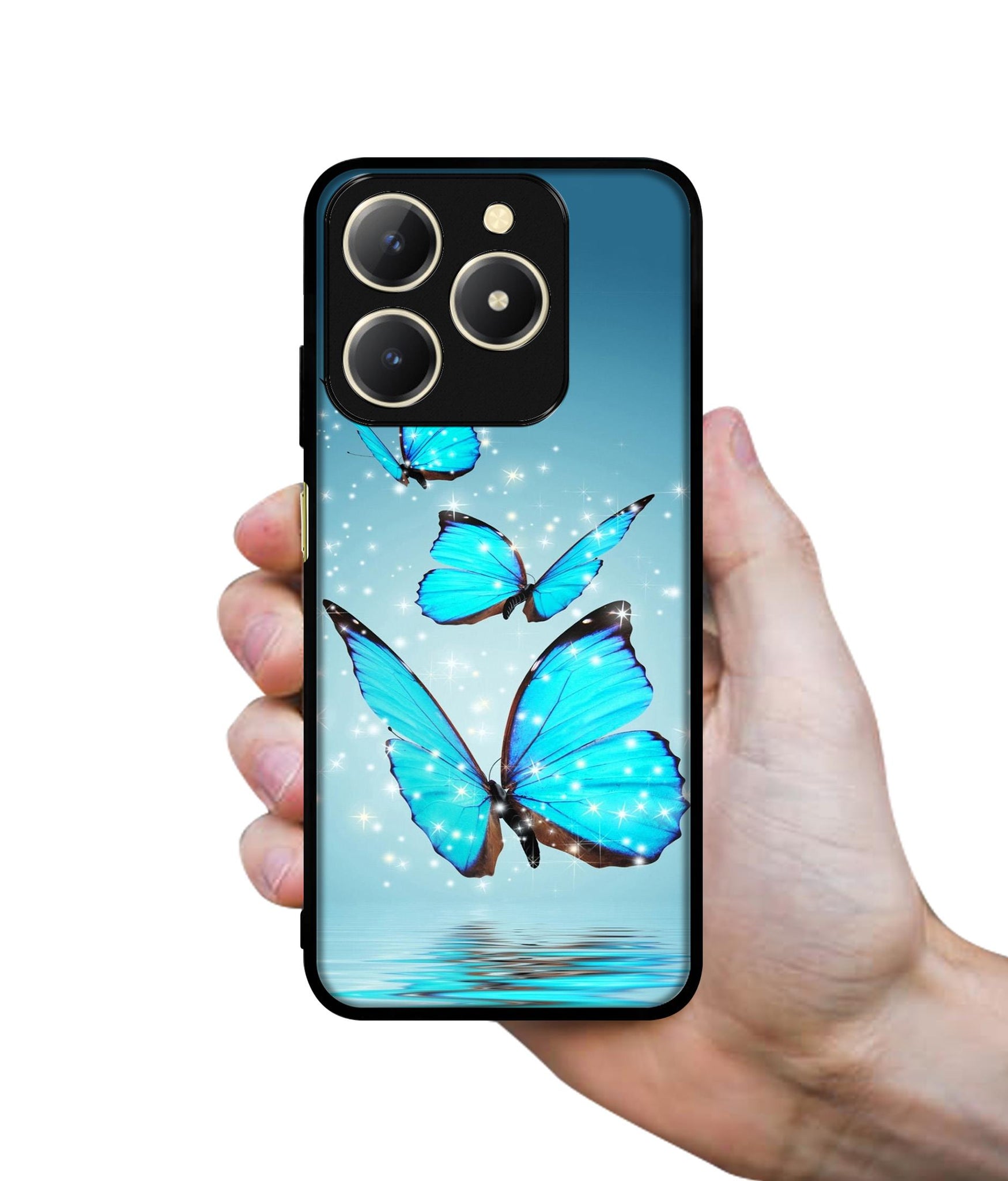 Flying Butterflies Design Designer 2D Printed Back Case Cover for Realme C61 4G