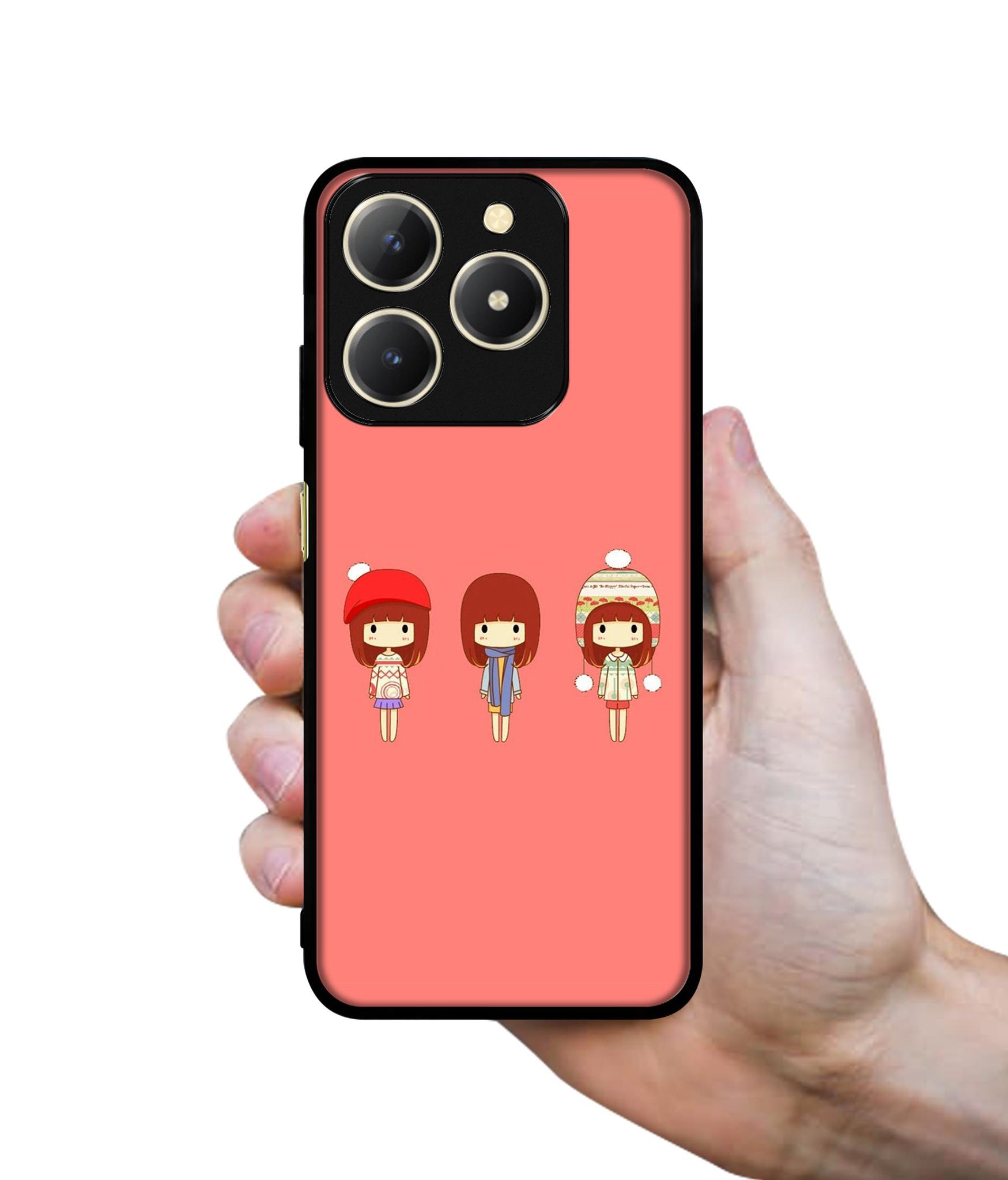 Cute Girls Design Designer 2D Printed Back Case Cover for Realme C61 4G