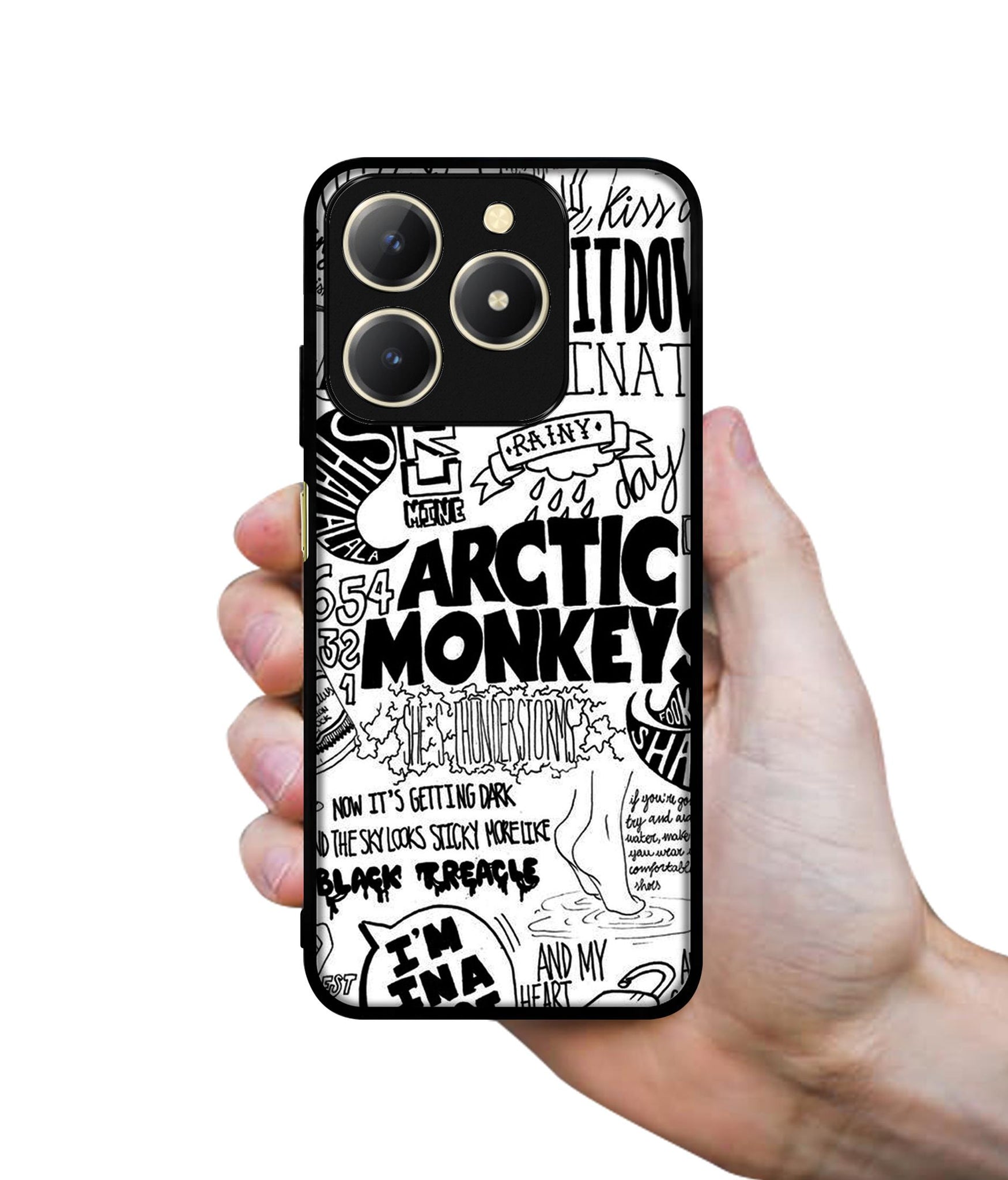 Arctic Monkeys Pattern Design Designer 2D Printed Back Case Cover for Realme C61 4G