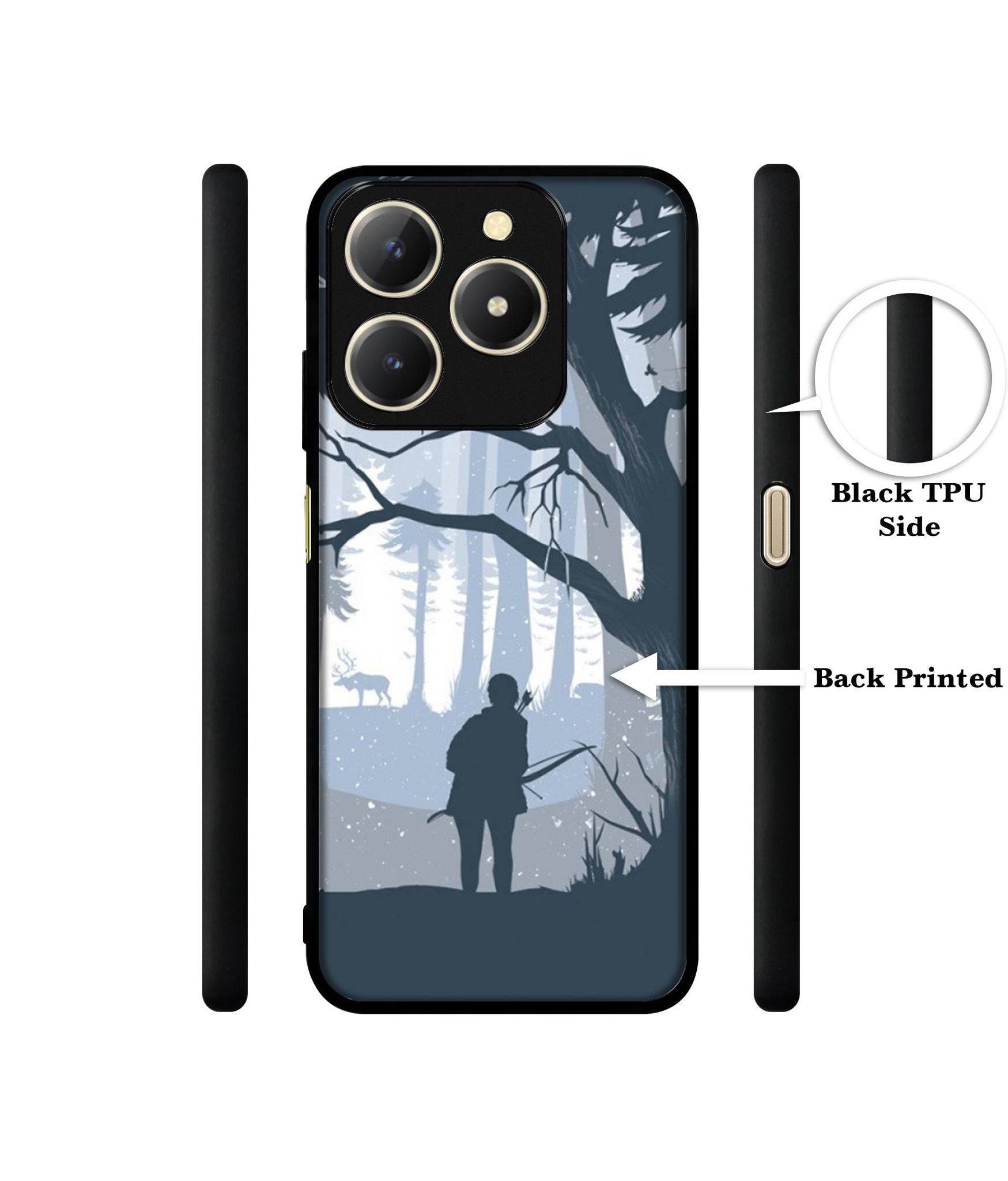 Hunter Design Designer 2D Printed Back Case Cover for Realme C61 4G