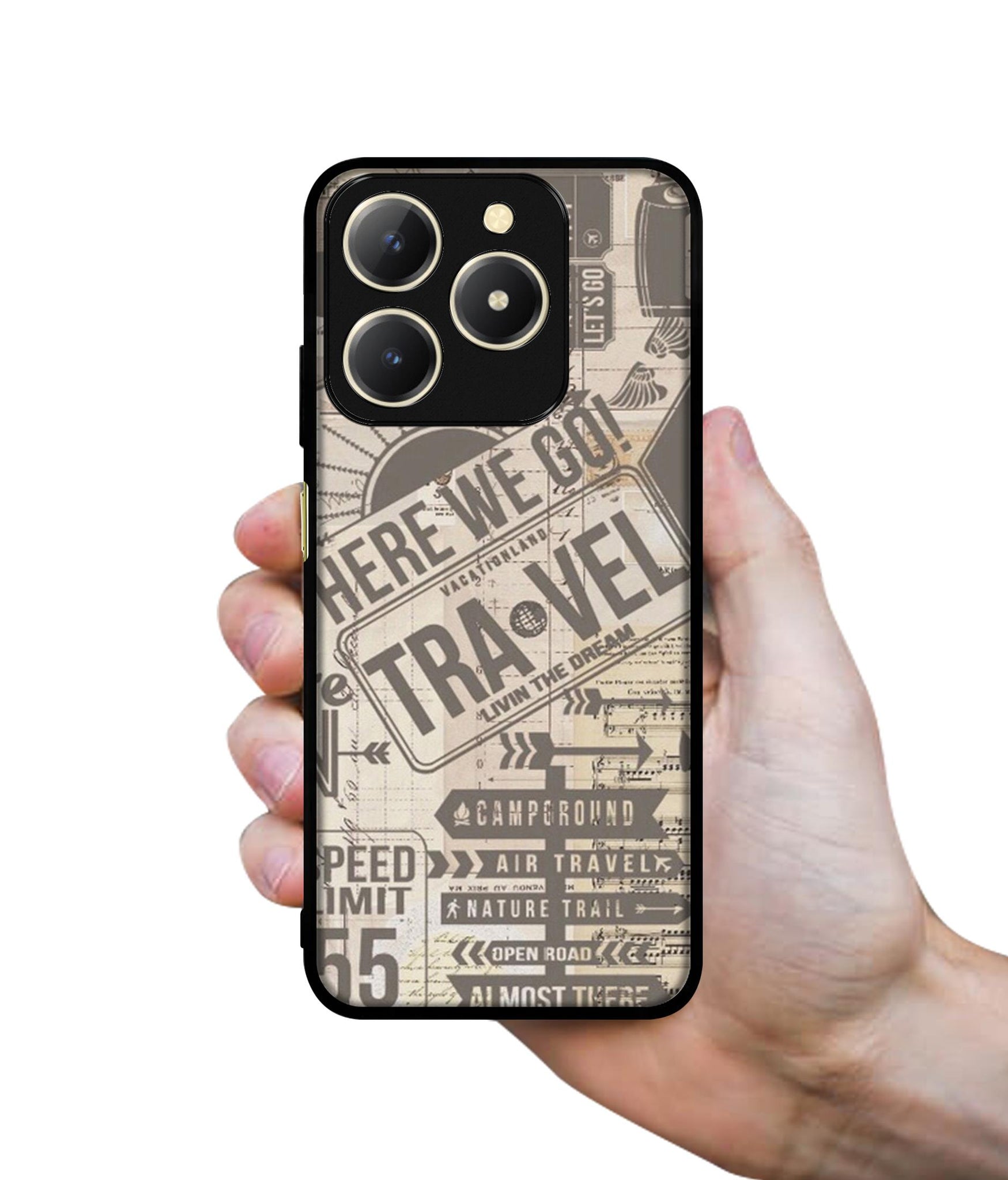 Travel Design Designer 2D Printed Back Case Cover for Realme C61 4G