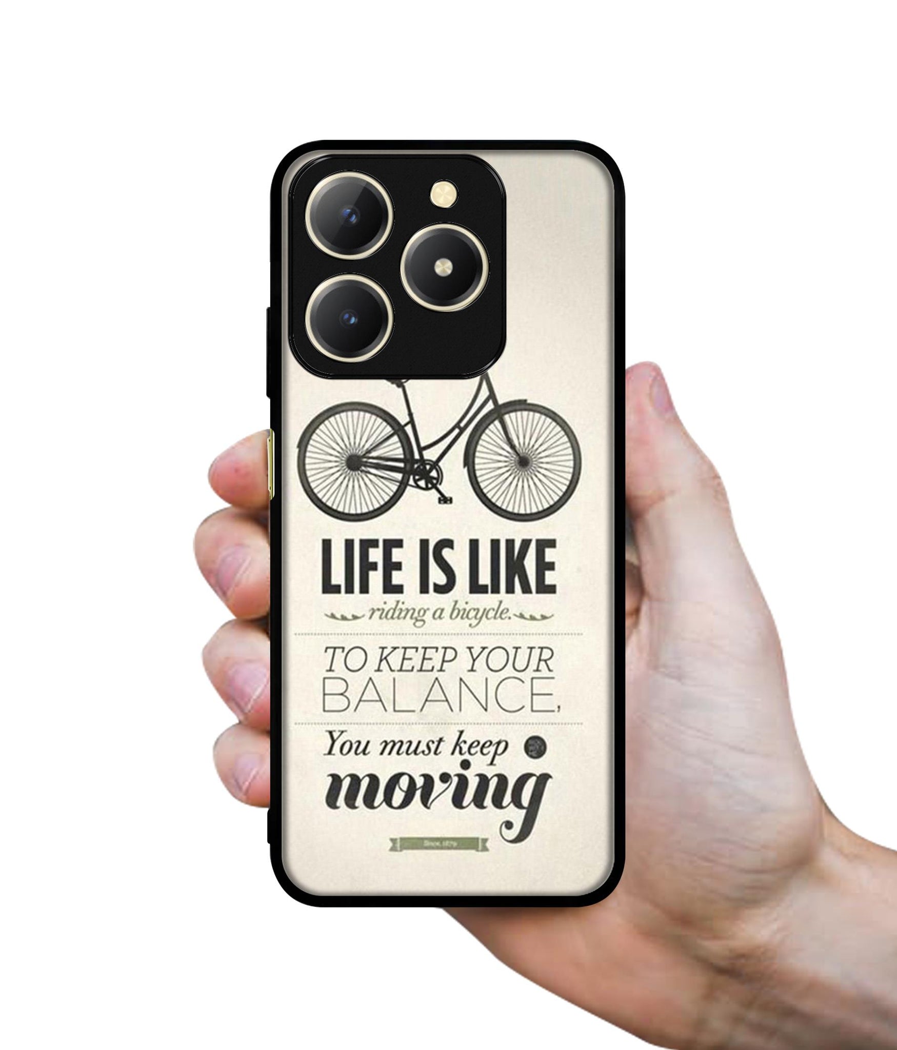 Life is Like Moving Design Designer 2D Printed Back Case Cover for Realme C61 4G
