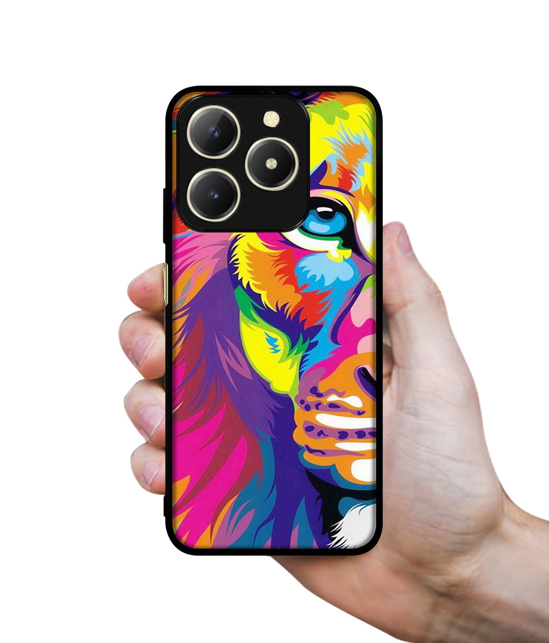Lion Design Designer 2D Printed Back Case Cover for Realme C61 4G