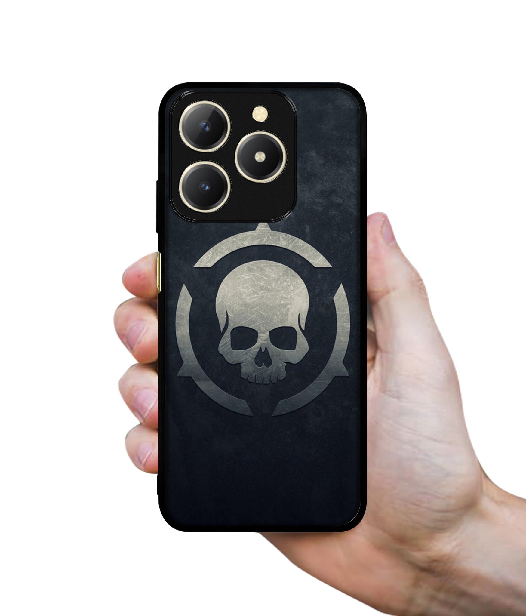 Skull Pattern Print Design Designer 2D Printed Back Case Cover for Realme C61 4G