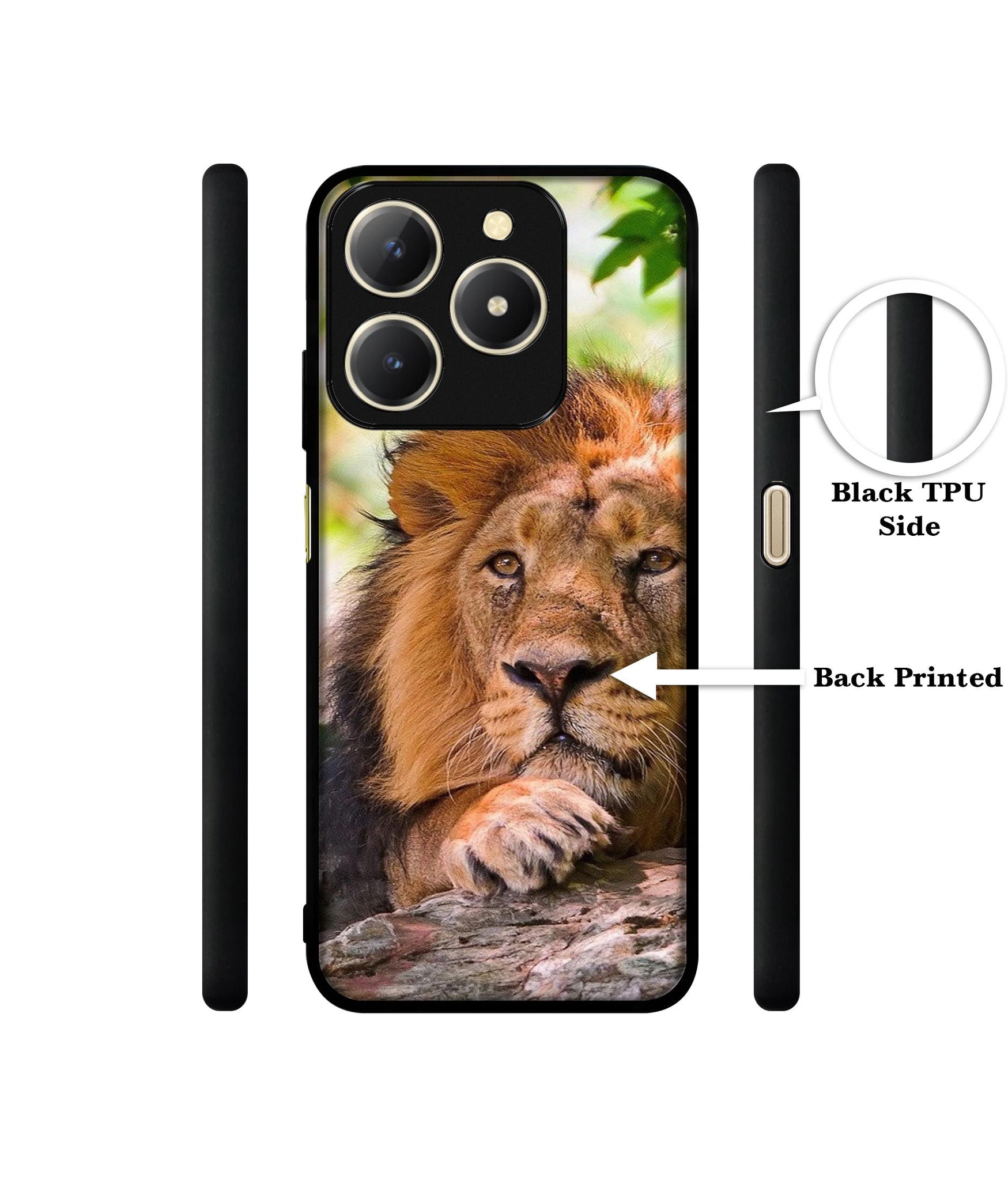 Tiger Pattern Print Design Designer 2D Printed Back Case Cover for Realme C61 4G
