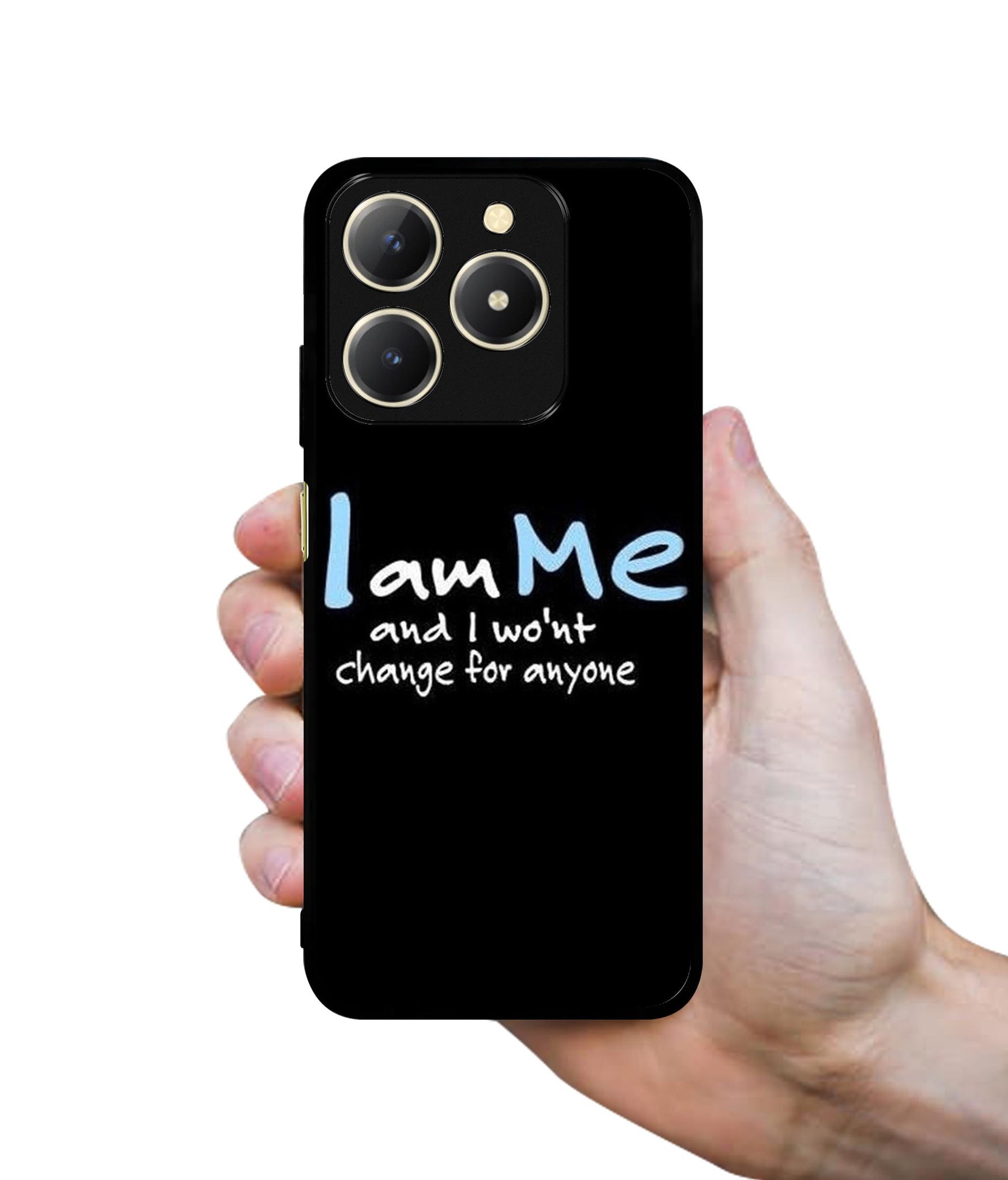 I Am Me Quotes Design Designer 2D Printed Back Case Cover for Realme C61 4G
