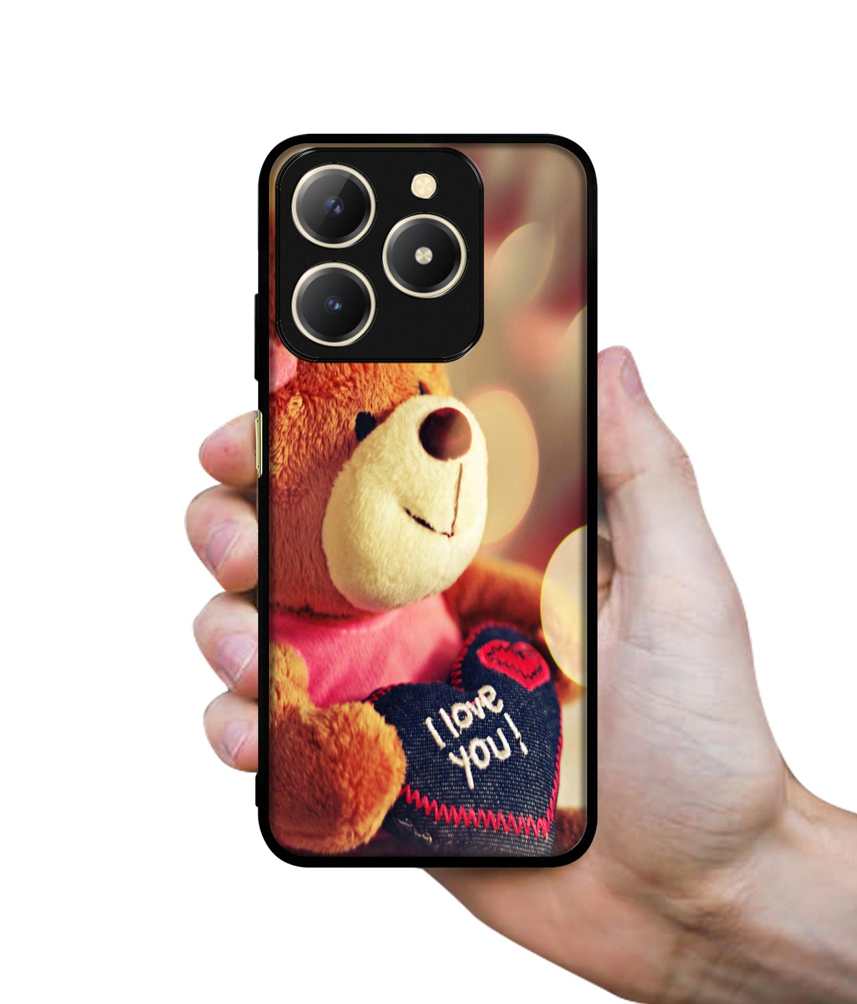 Teddy Bear Design Designer 2D Printed Back Case Cover for Realme C61 4G
