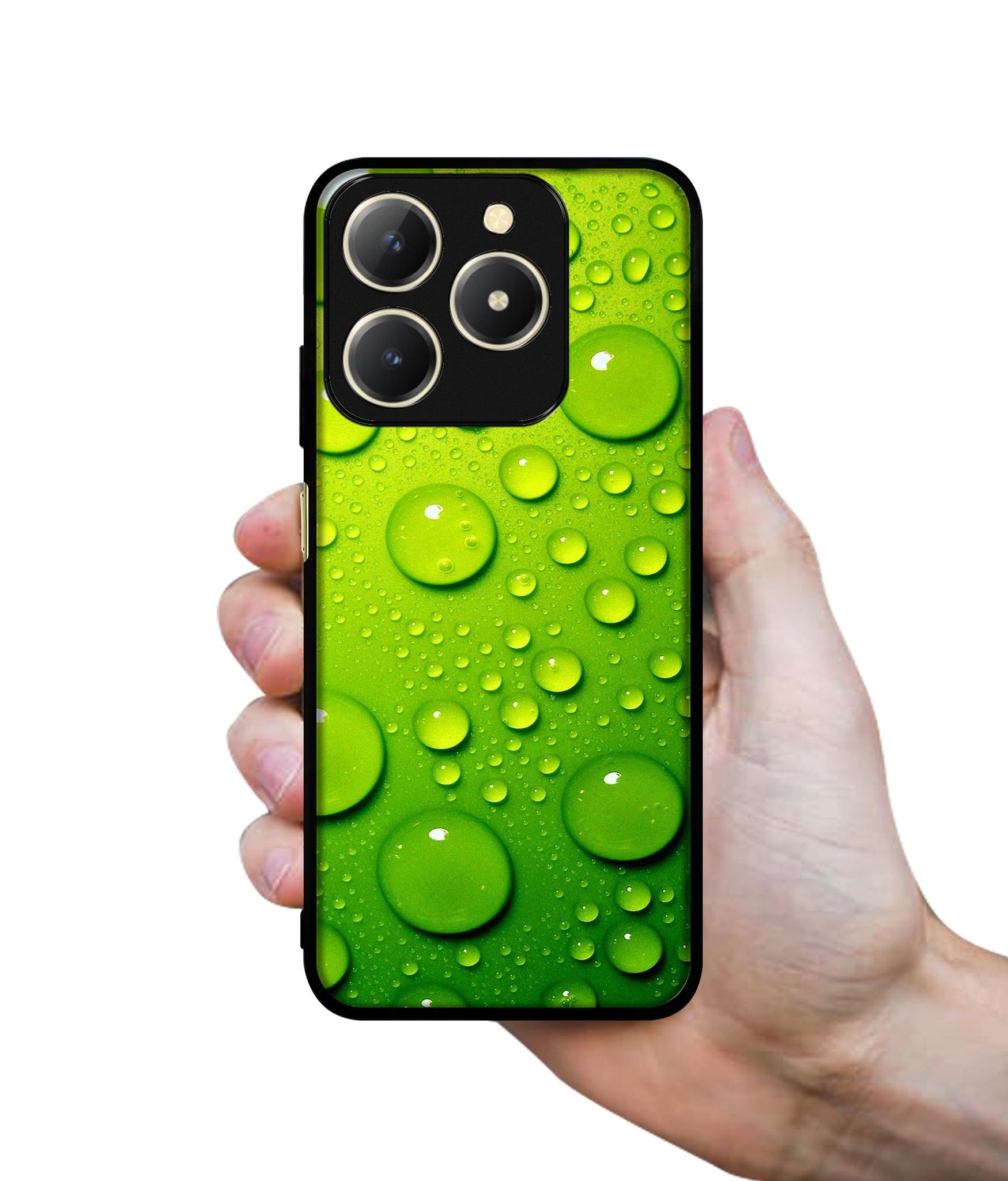 Green Bubbles Design Designer 2D Printed Back Case Cover for Realme C61 4G