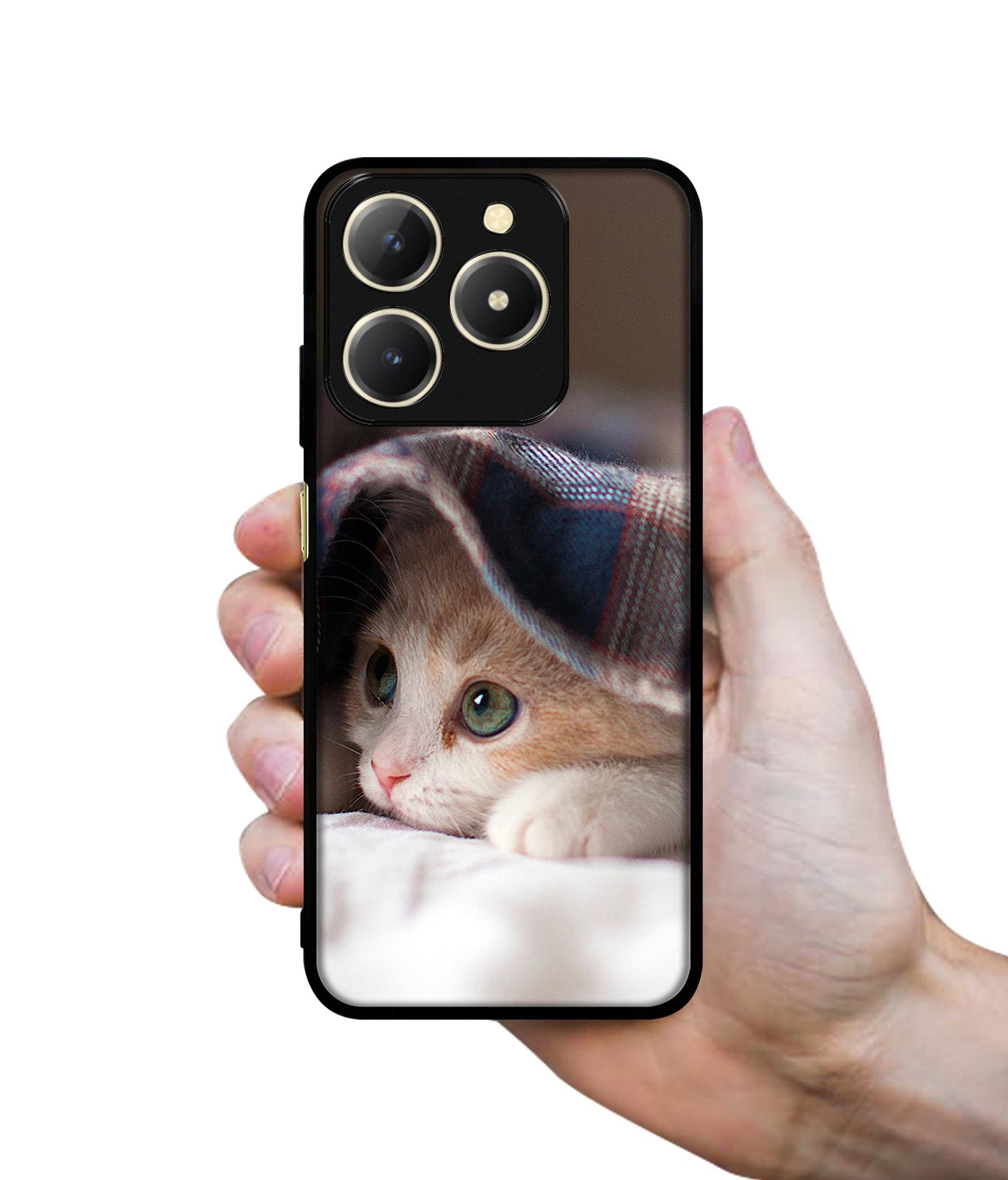 Sleepy Kitten Design Designer 2D Printed Back Case Cover for Realme C61 4G