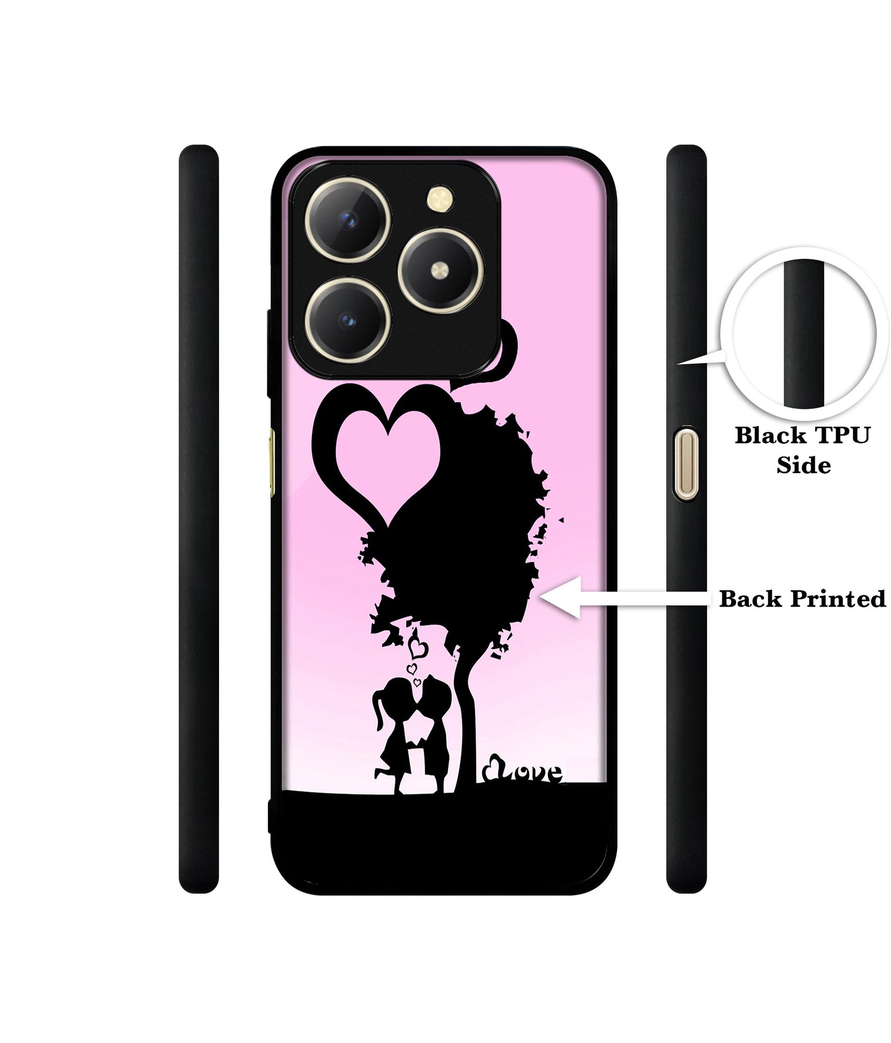Sweet Love Design Designer 2D Printed Back Case Cover for Realme C61 4G