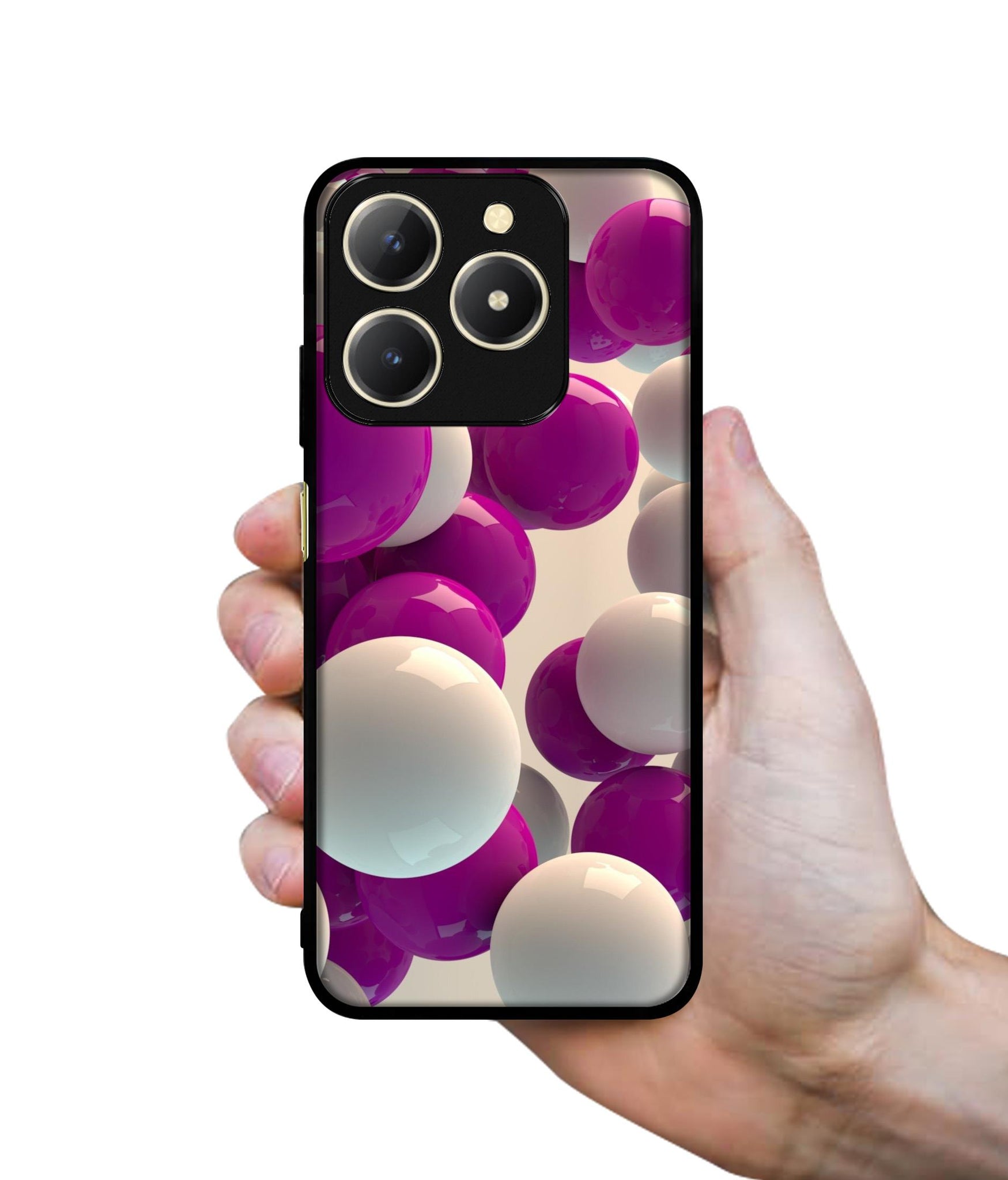 3D Balloons Design Designer 2D Printed Back Case Cover for Realme C61 4G