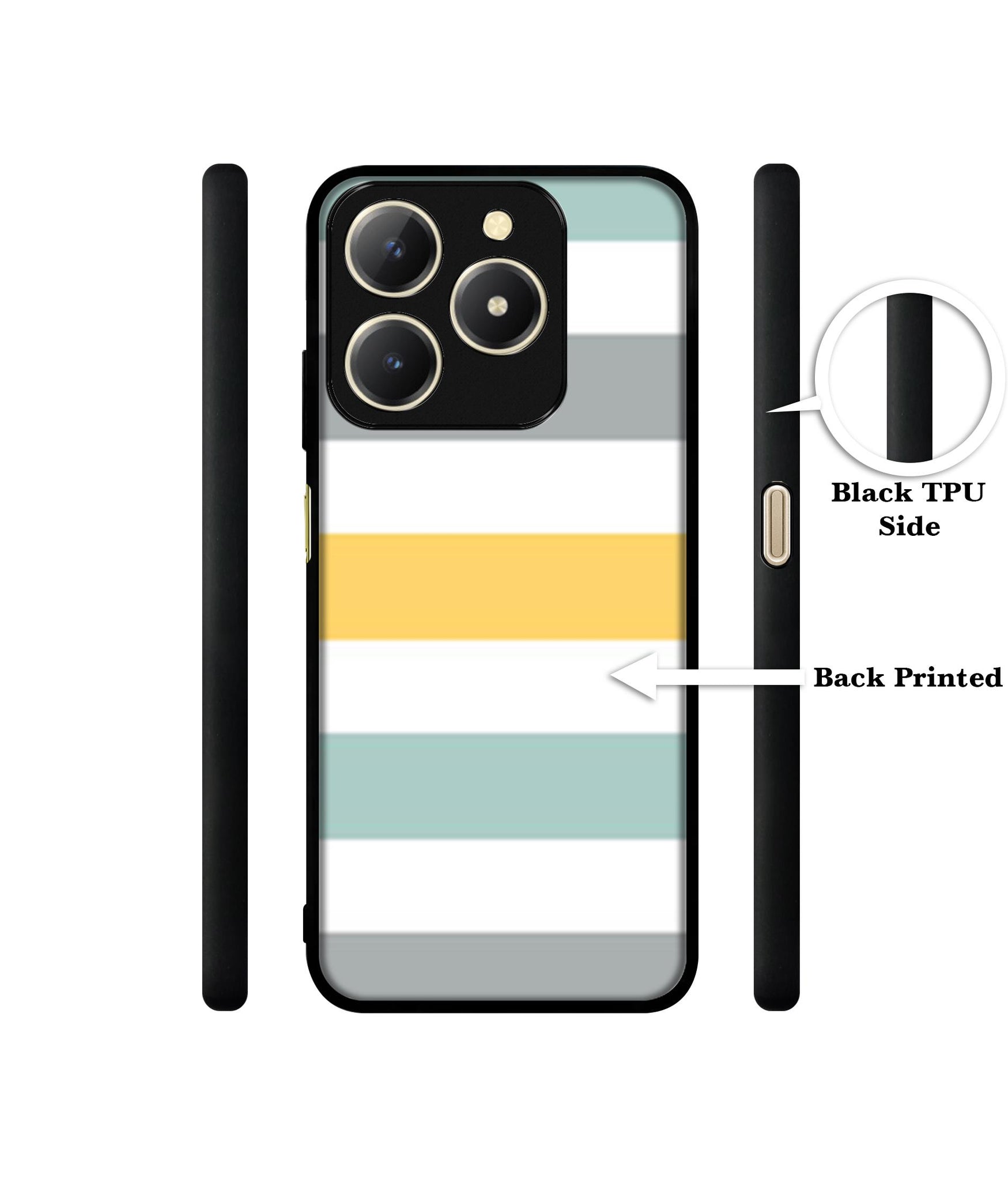 Line Texture Design Designer 2D Printed Back Case Cover for Realme C61 4G