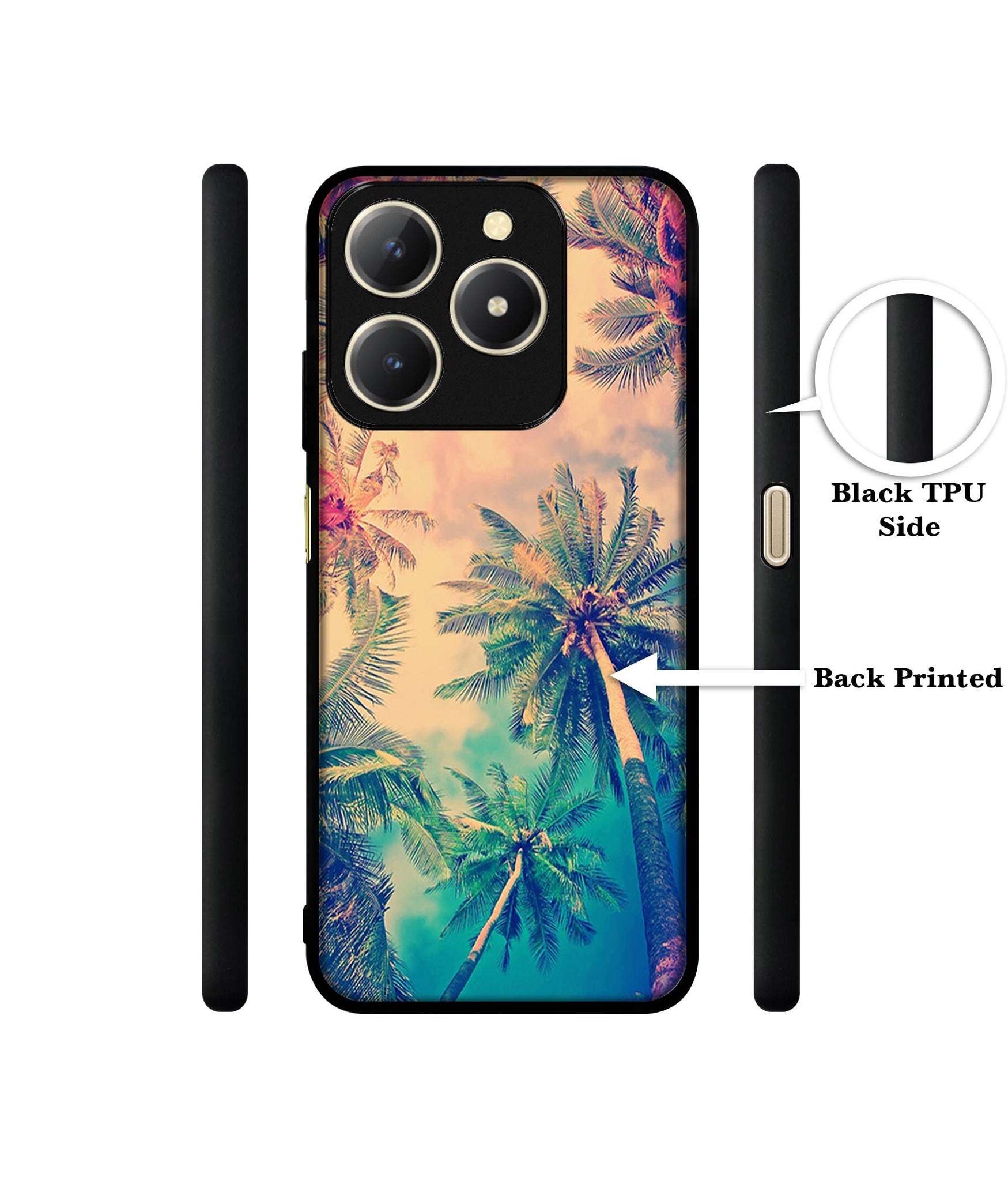Trees Design Designer 2D Printed Back Case Cover for Realme C61 4G