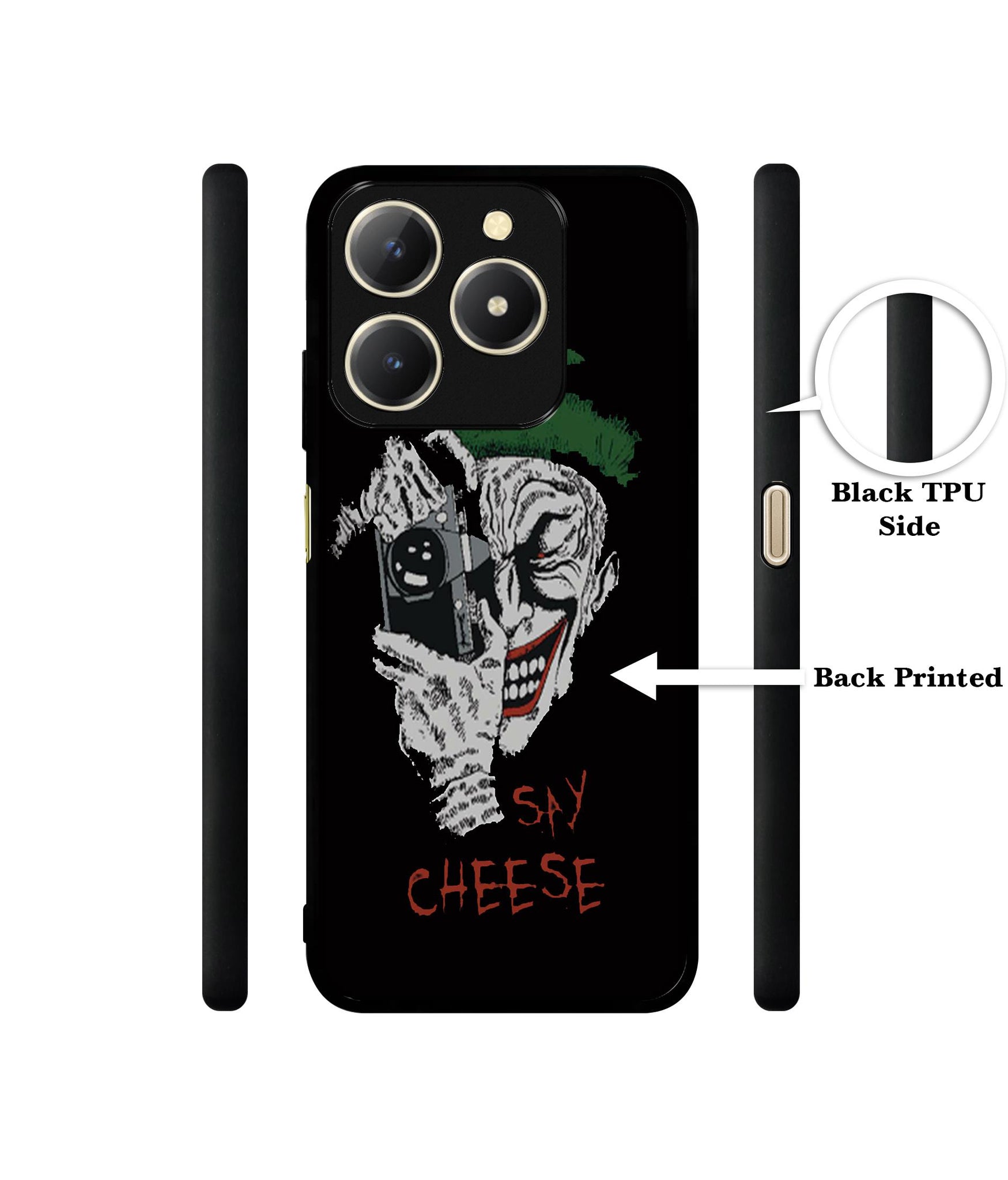 Joker Say Cheese Design Designer 2D Printed Back Case Cover for Realme C61 4G