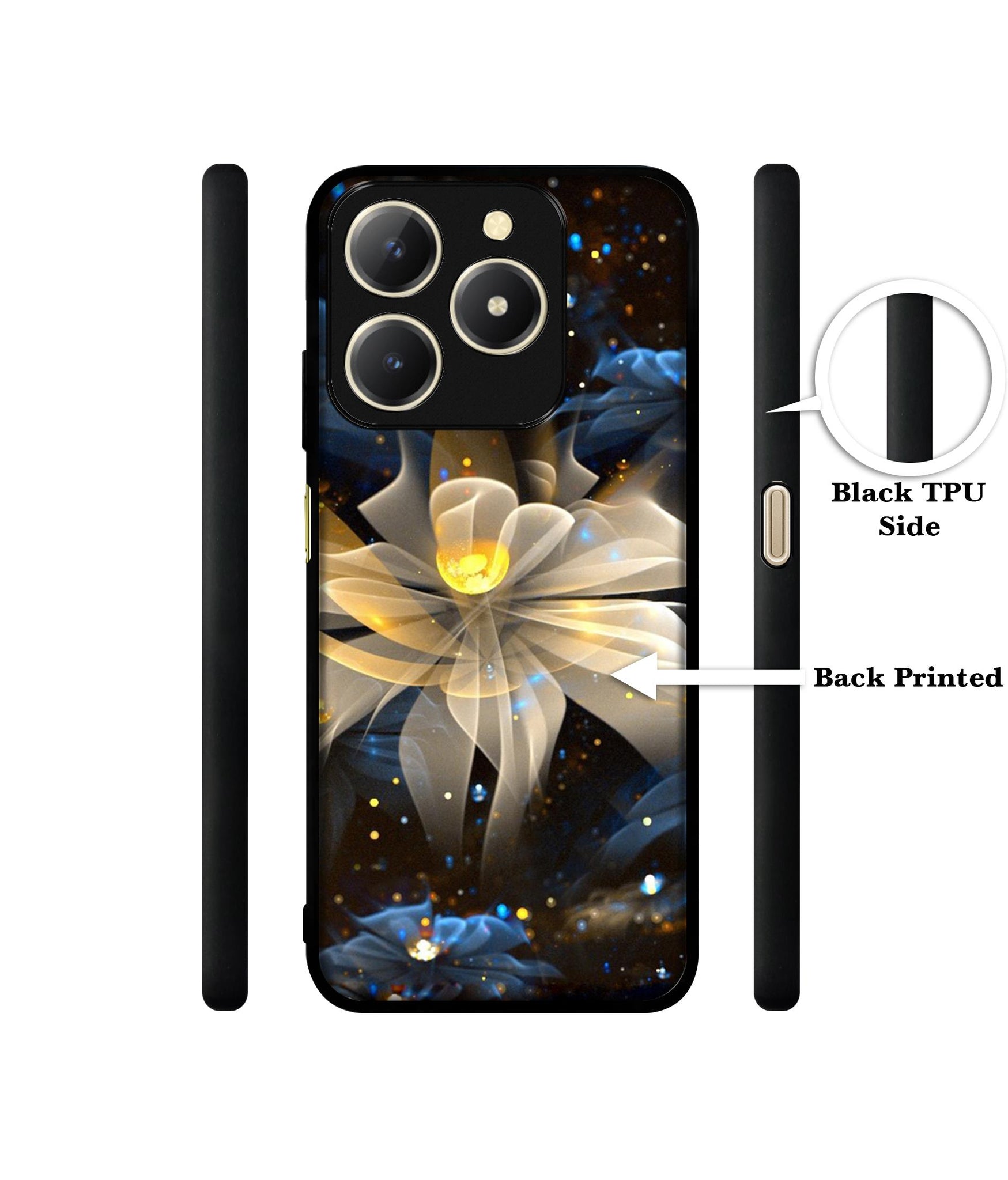 Art Flower Design Designer 2D Printed Back Case Cover for Realme C61 4G