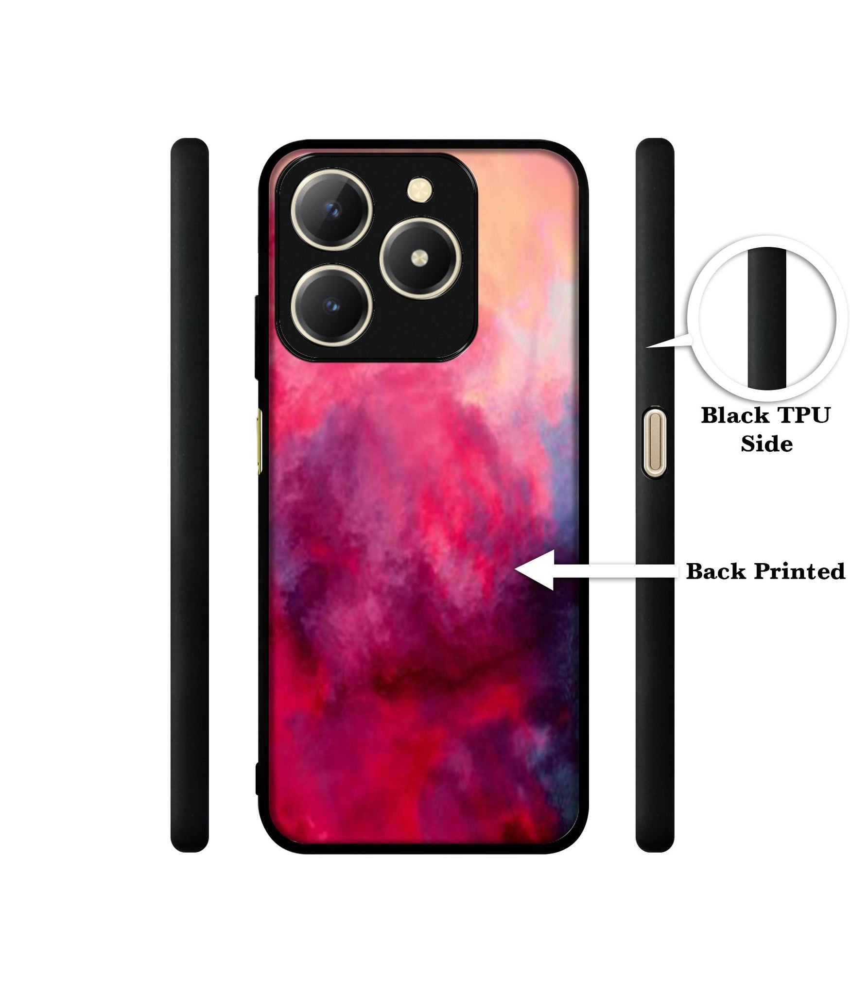 Holi Color Design Designer 2D Printed Back Case Cover for Realme C61 4G