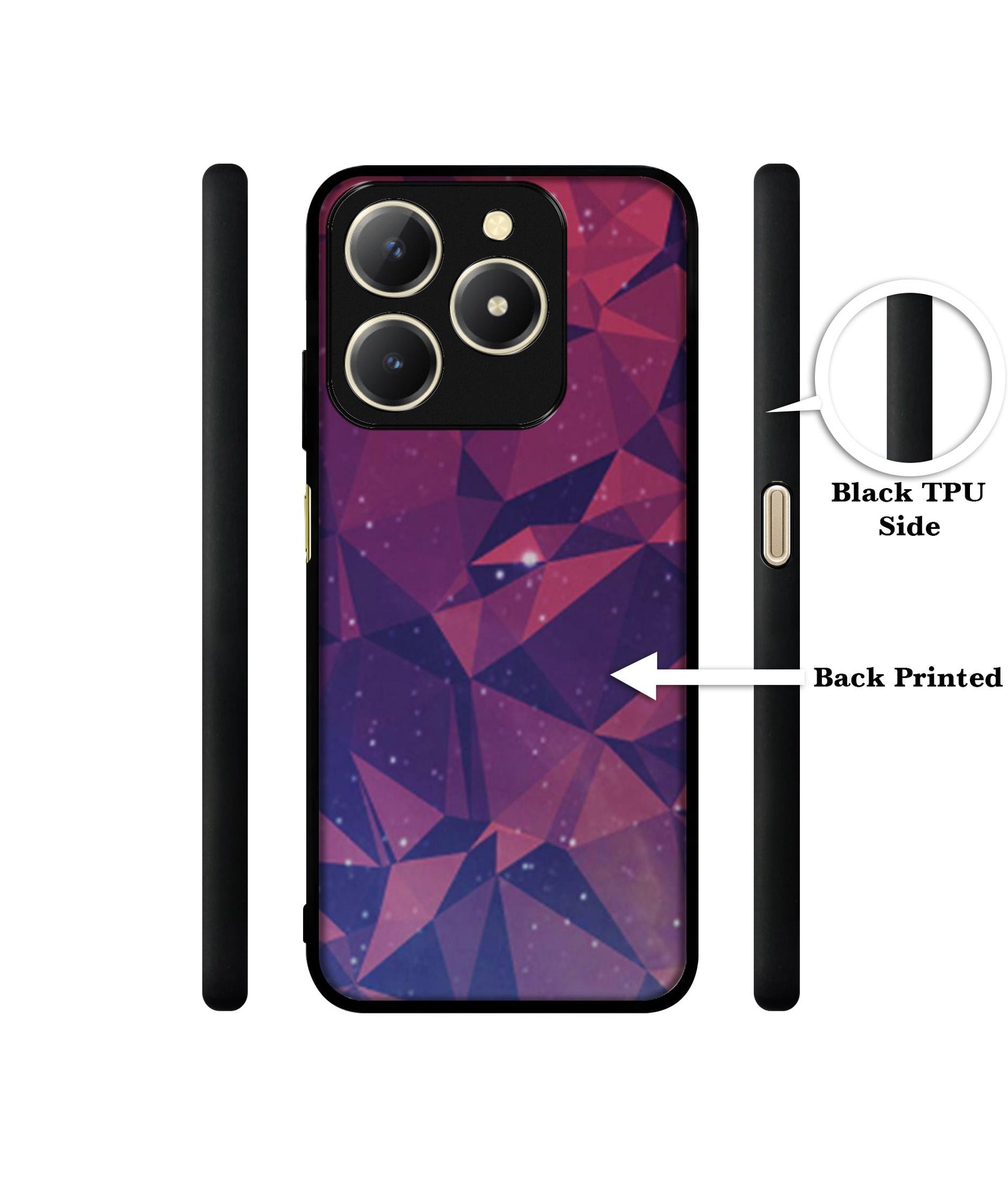 Bad Color Shape Design Designer 2D Printed Back Case Cover for Realme C61 4G